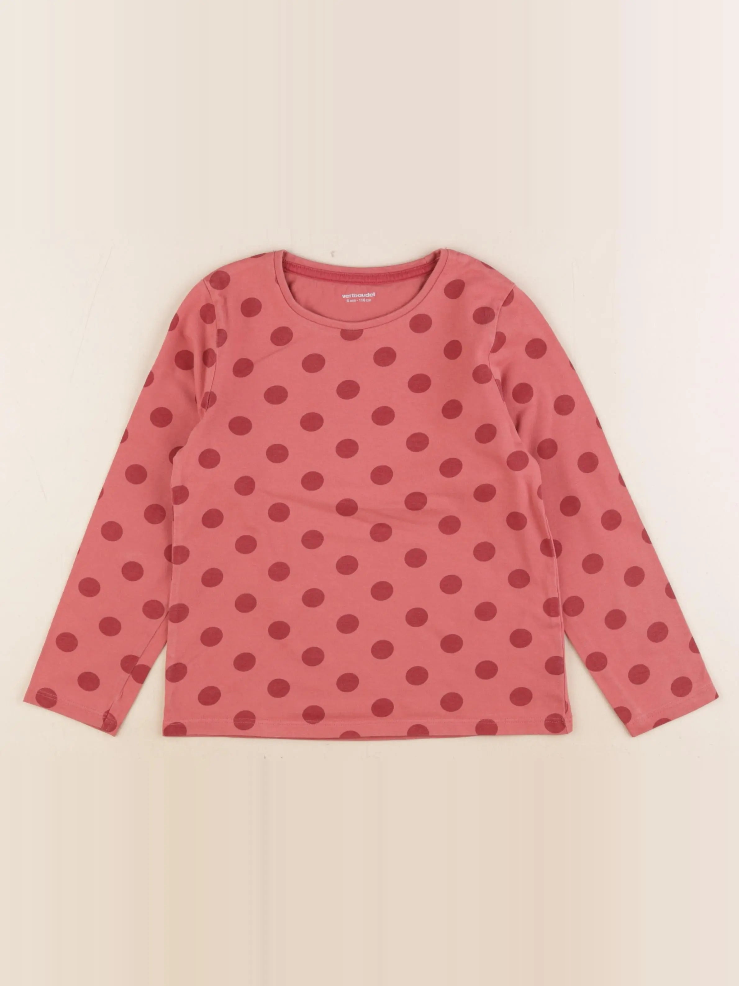 Vertbaudet - tee-shirt rouge - 6 ans