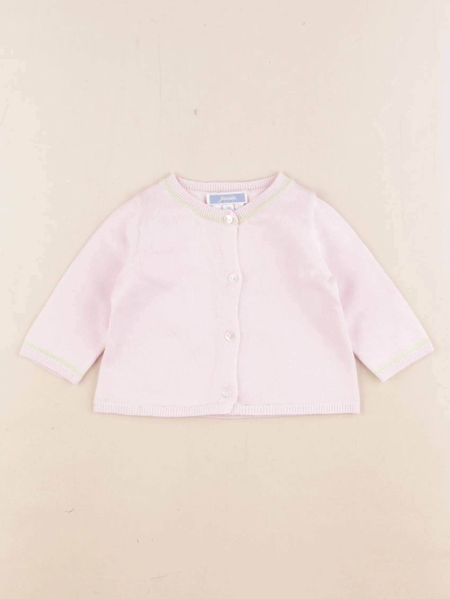 Jacadi - gilet rose - 3 mois