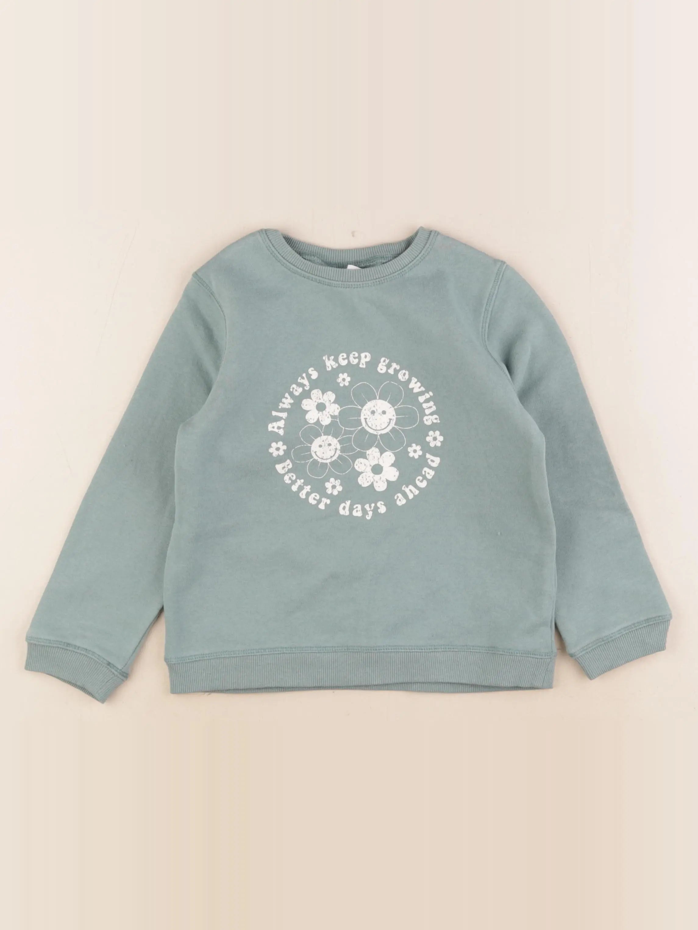 Vertbaudet - sweat vert - 5 ans