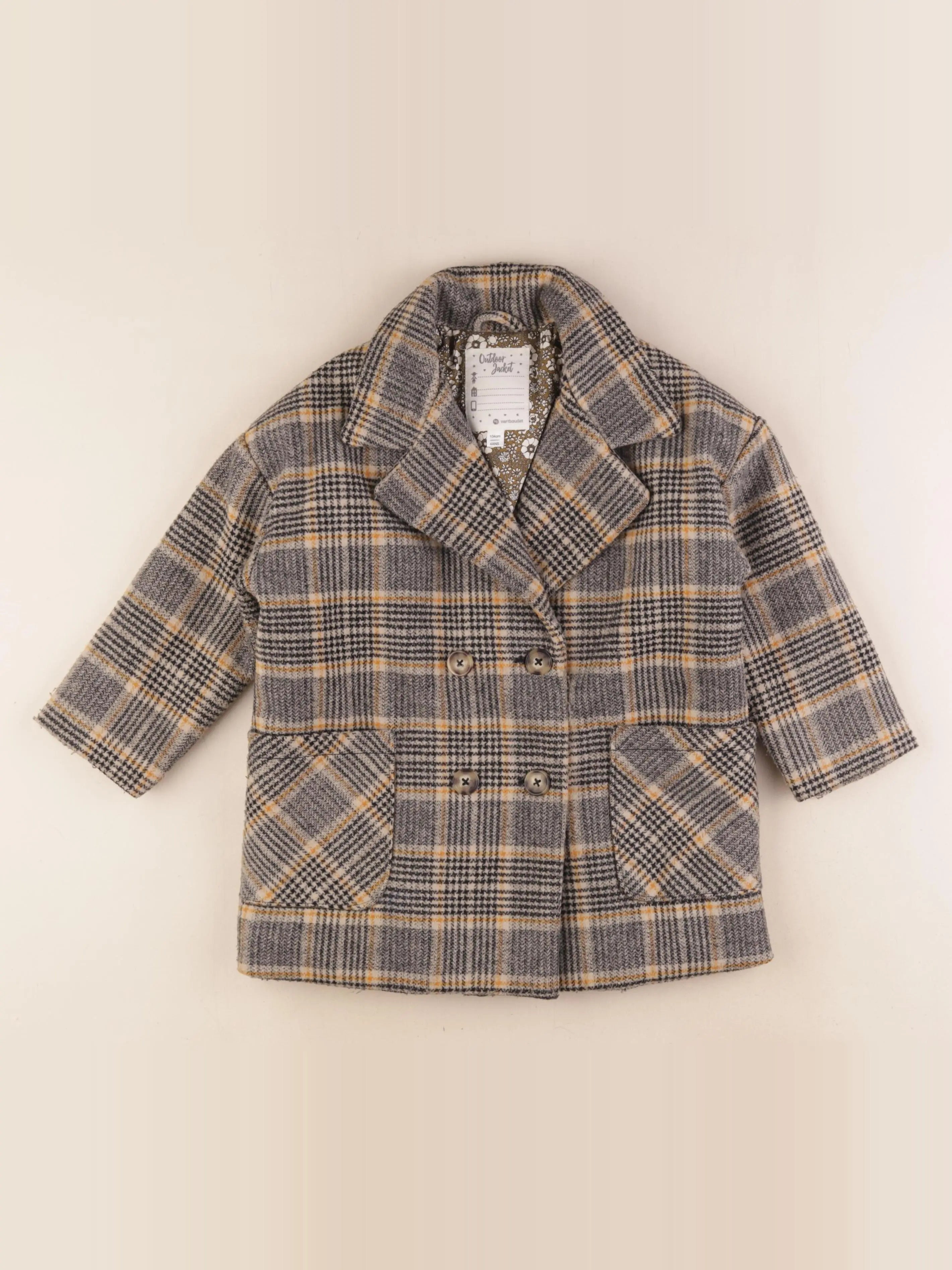 Vertbaudet - manteau multicolore - 4 ans