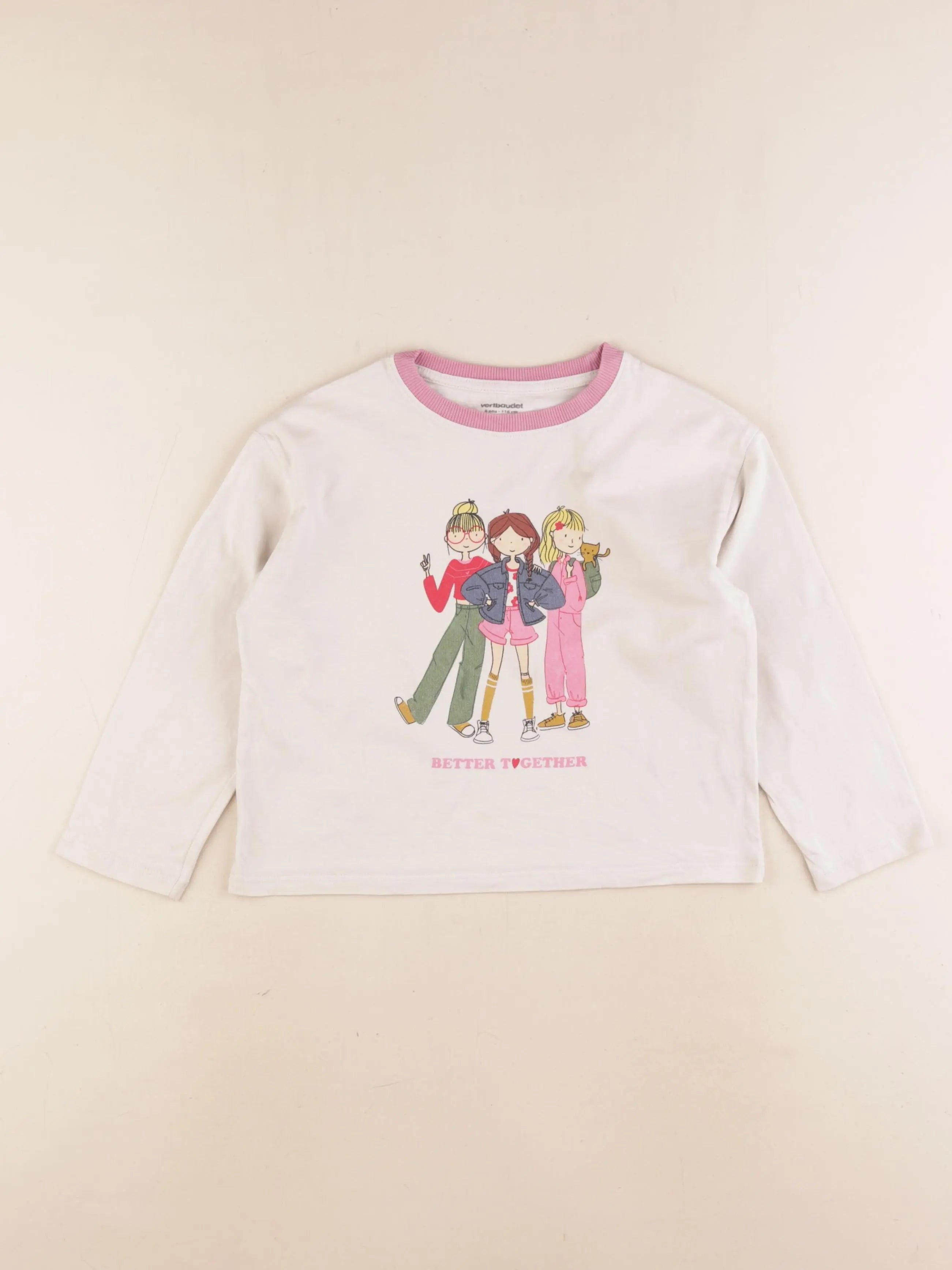 Vertbaudet - tee-shirt multicolore - 6 ans
