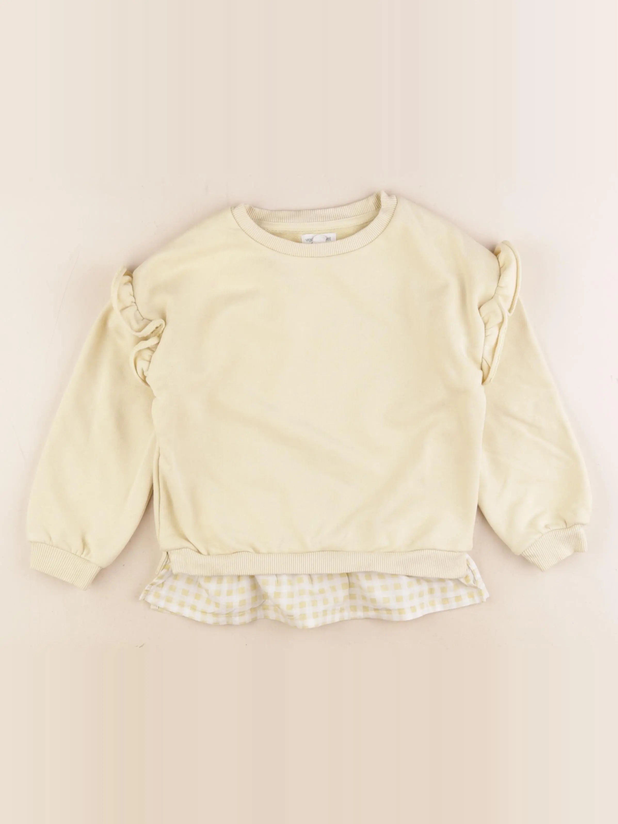 Vertbaudet - sweat jaune - 5 ans