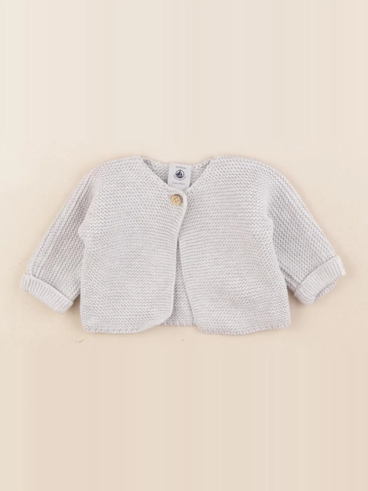 Petit Bateau - gilet gris - 1 mois