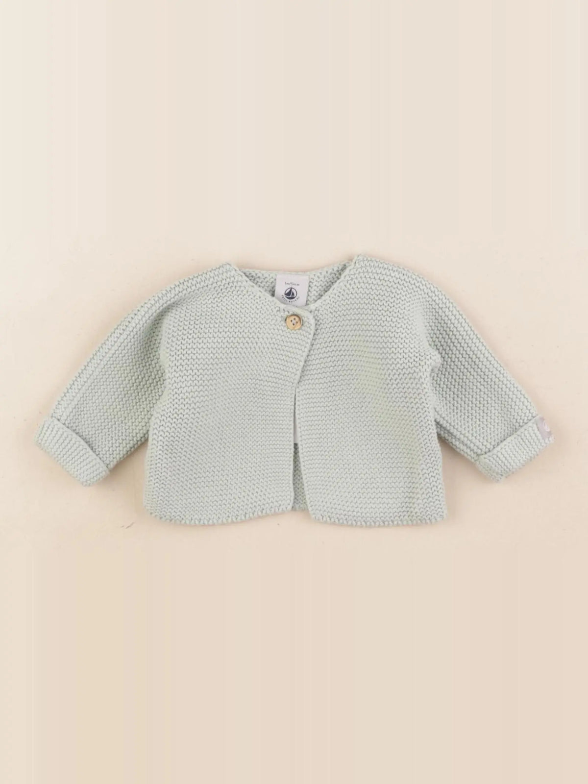 Petit Bateau - gilet vert - 1 mois