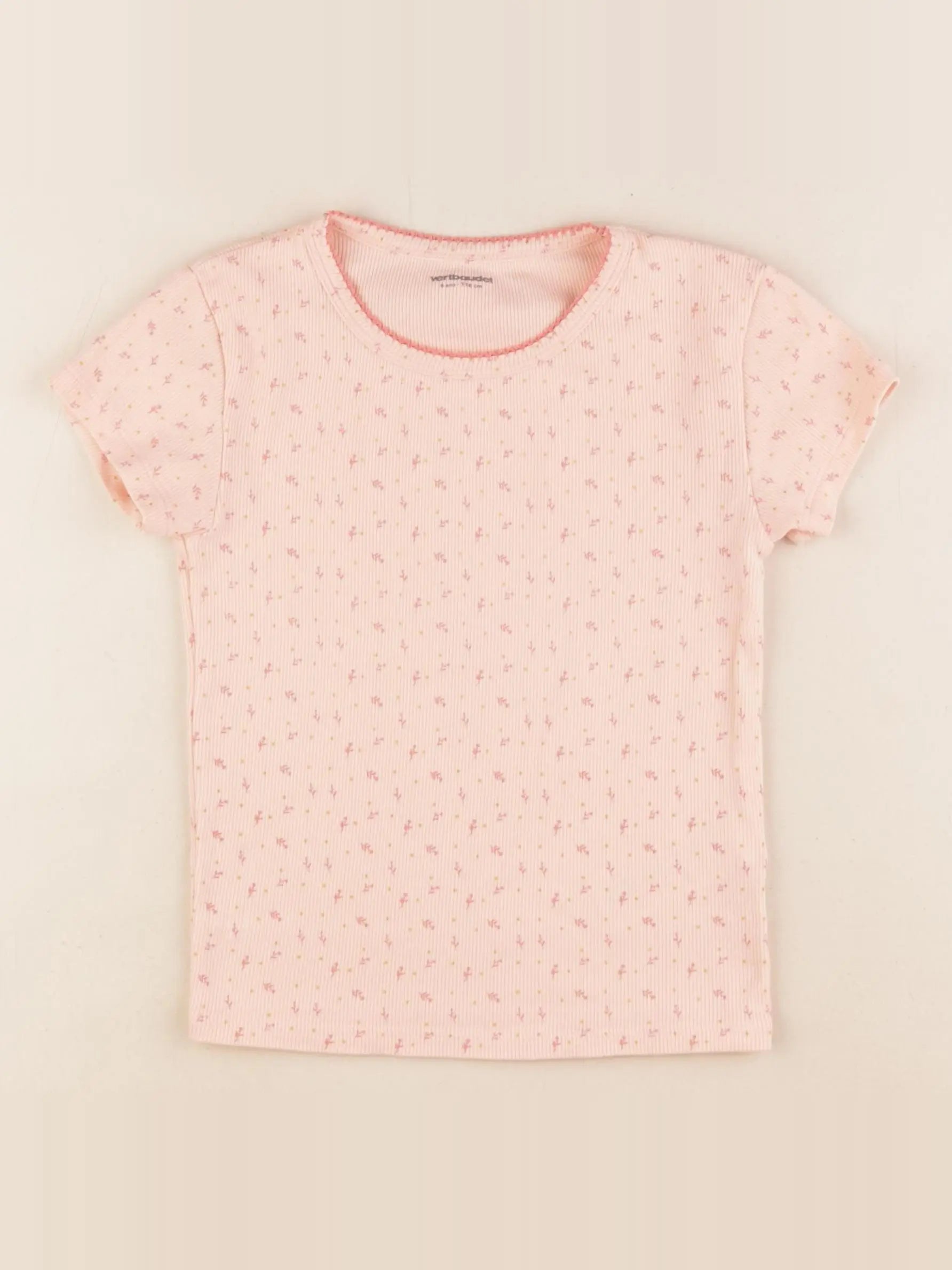 Vertbaudet - maillot de corps orange - 6 ans