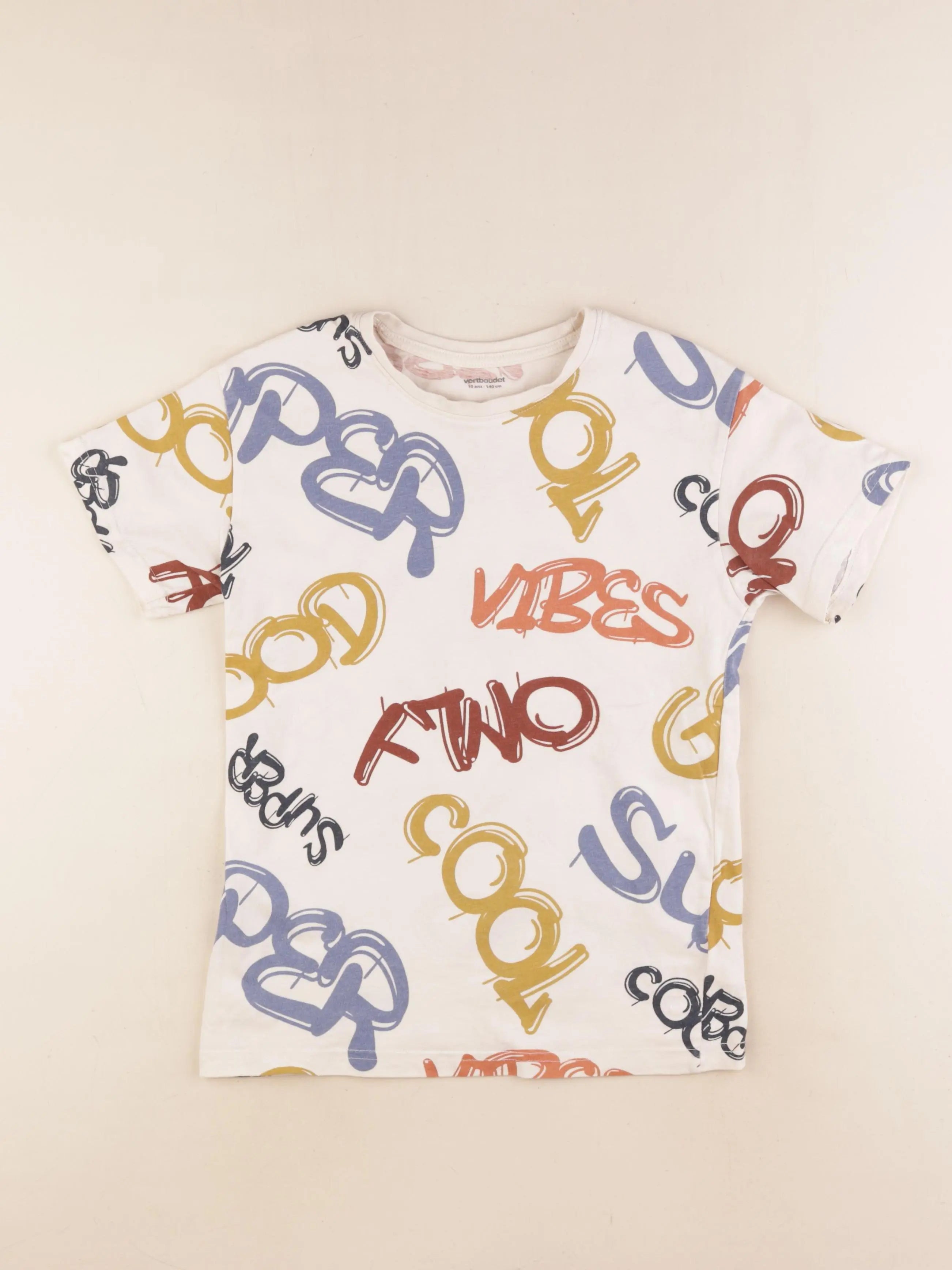Vertbaudet - tee-shirt multicolore - 10 ans
