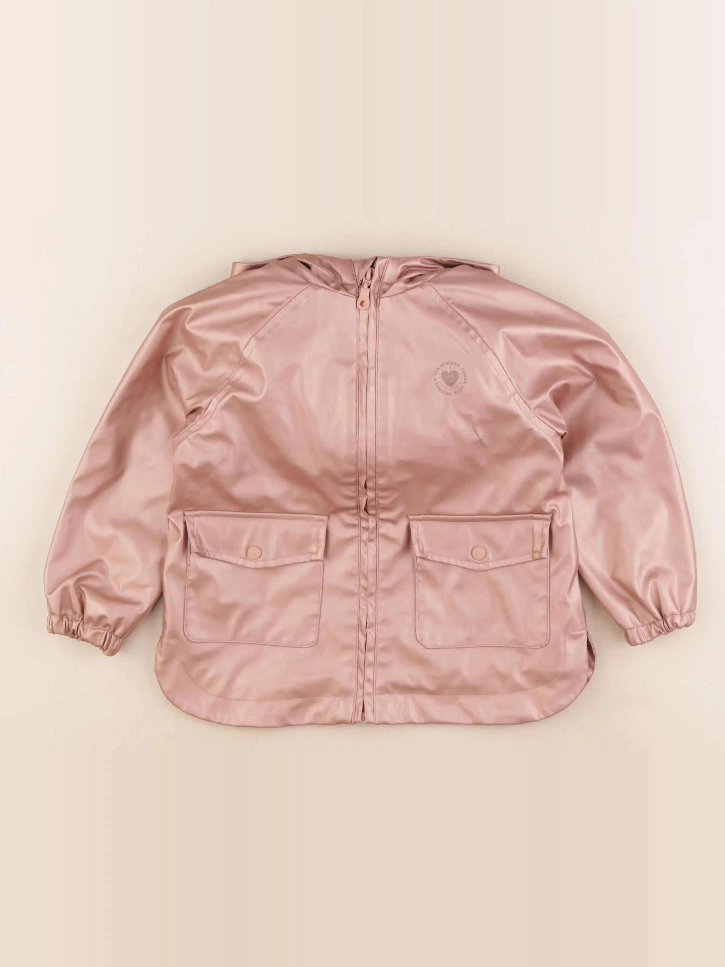 Vertbaudet - imperméable rose - 4 ans