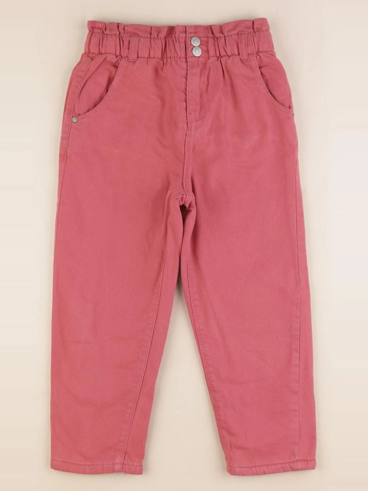 Vertbaudet - jean doublé rose - 6 ans
