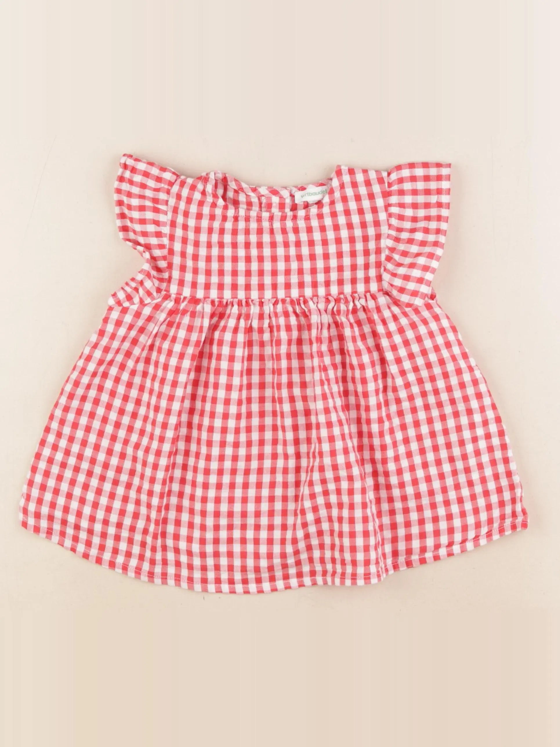 Vertbaudet - blouse rouge - 5 ans