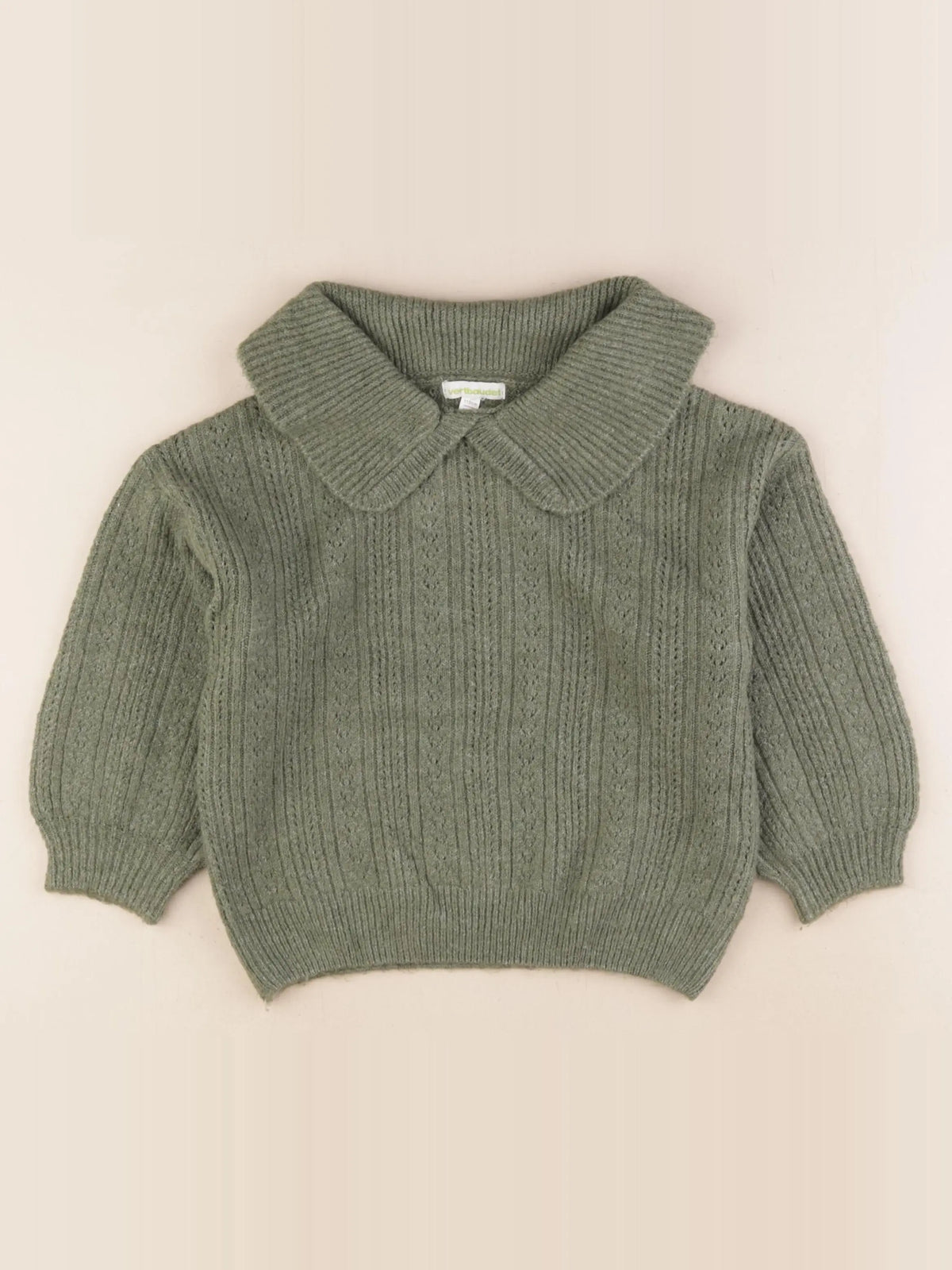 Vertbaudet - pull vert - 5 ans