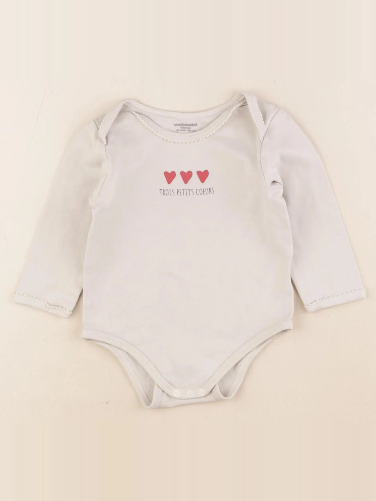 Vertbaudet - body beige - 2 ans