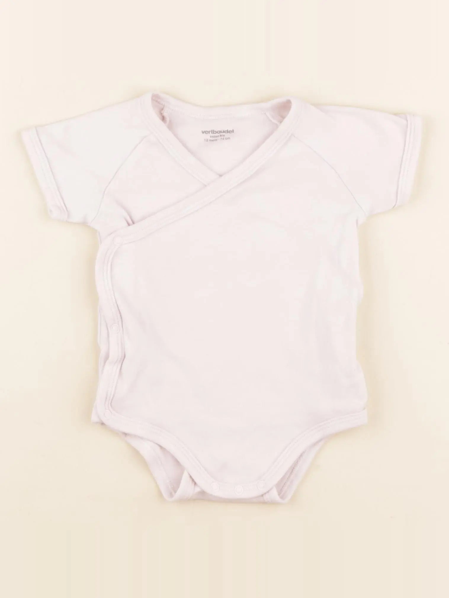 Vertbaudet - body rose - 12 mois