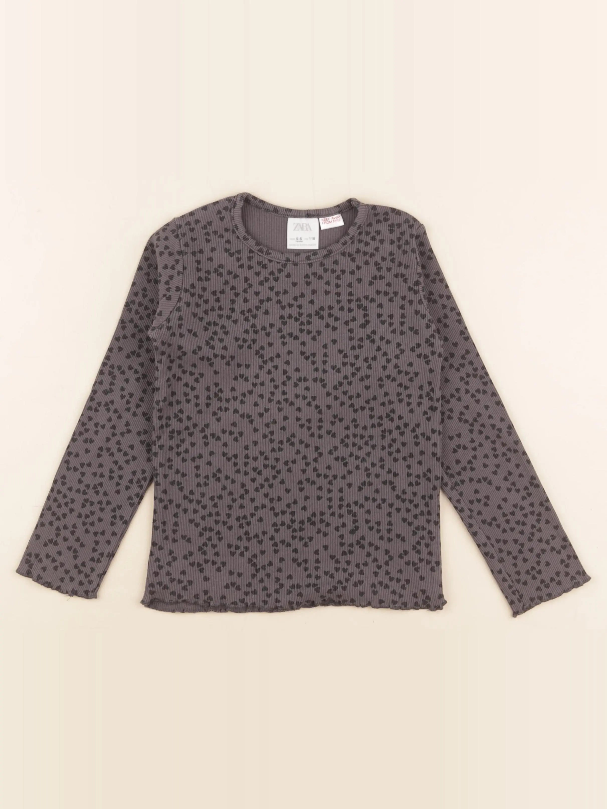 Zara - tee-shirt gris - 5/6 ans