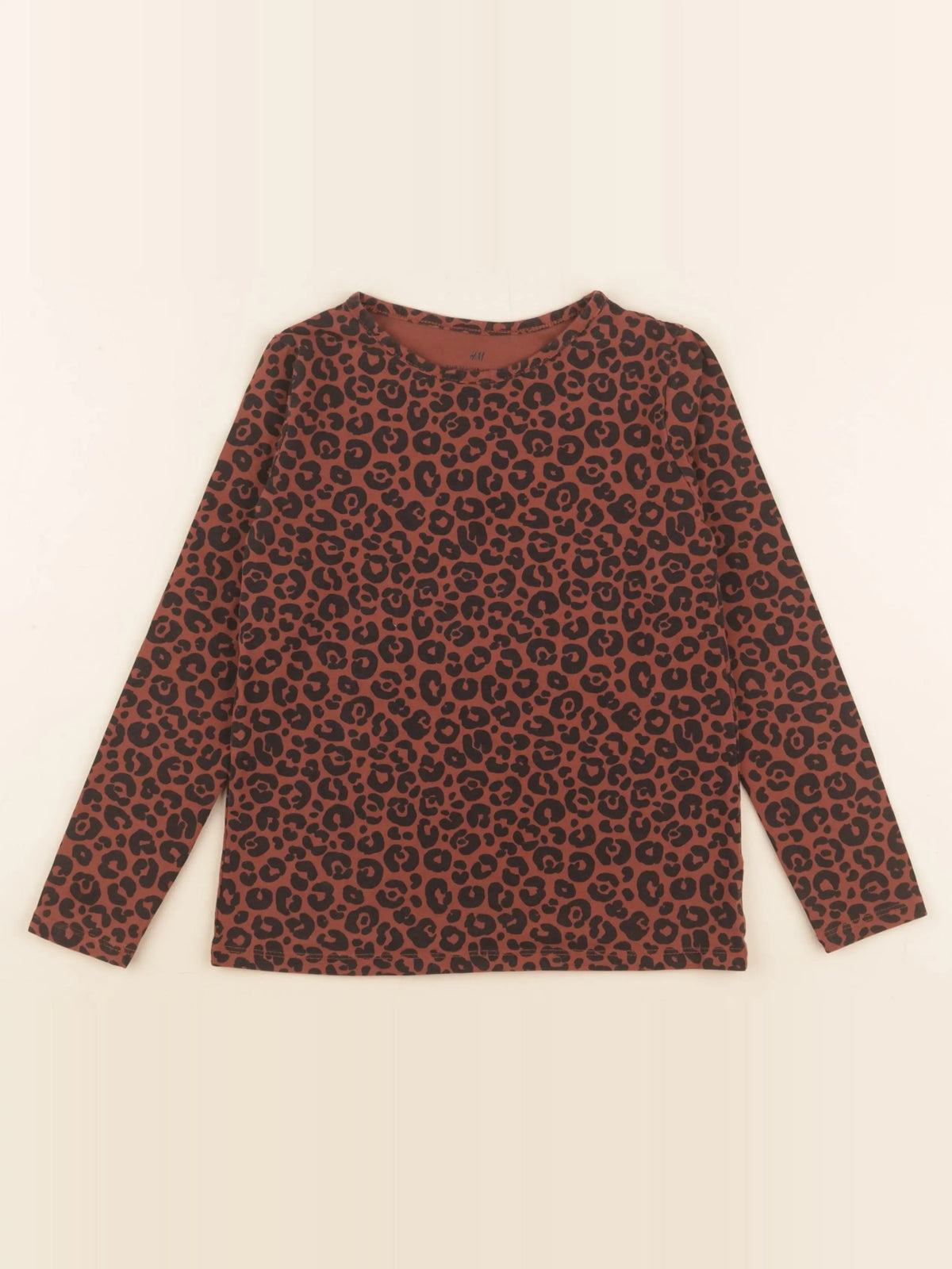 H&M - tee-shirt marron - 6/8 ans
