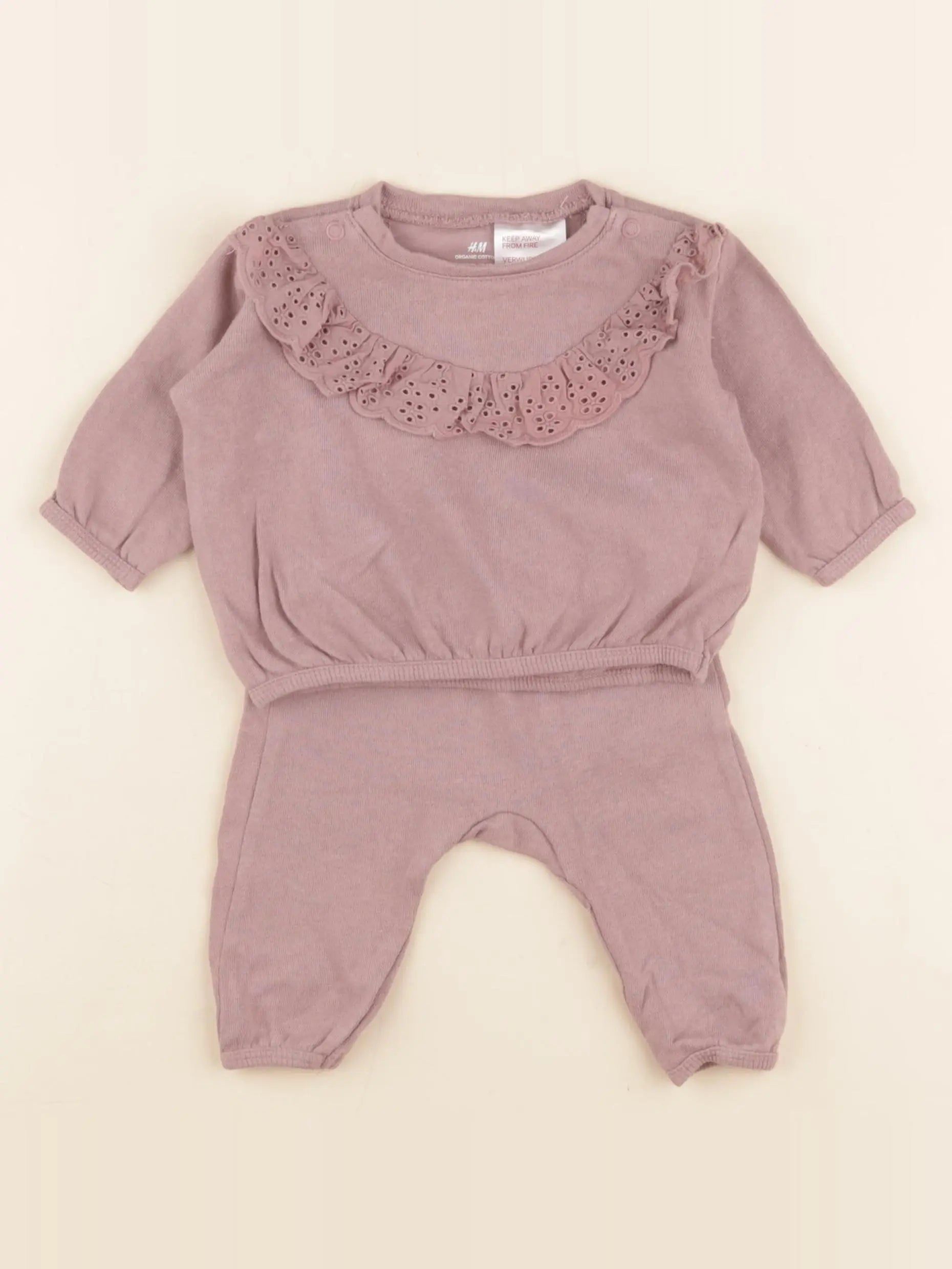 H&M - ensemble violet - 1/2 mois