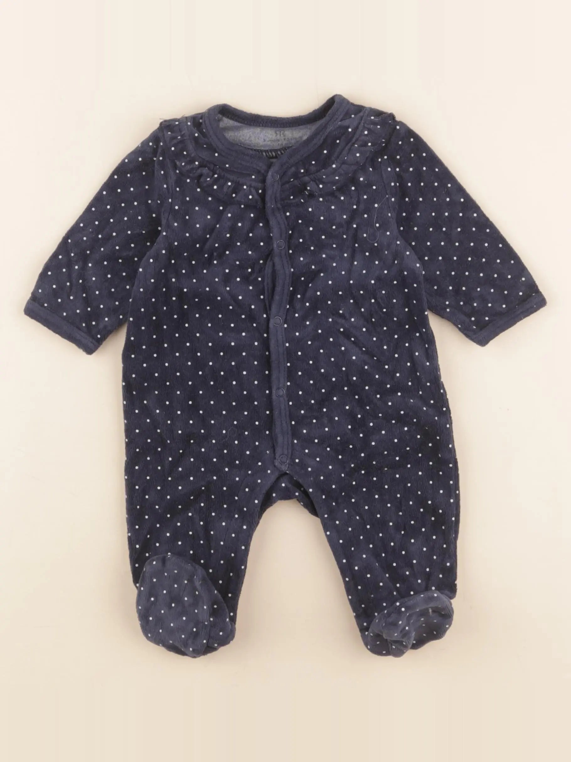 La Redoute - pyjama velours bleu - 3 mois