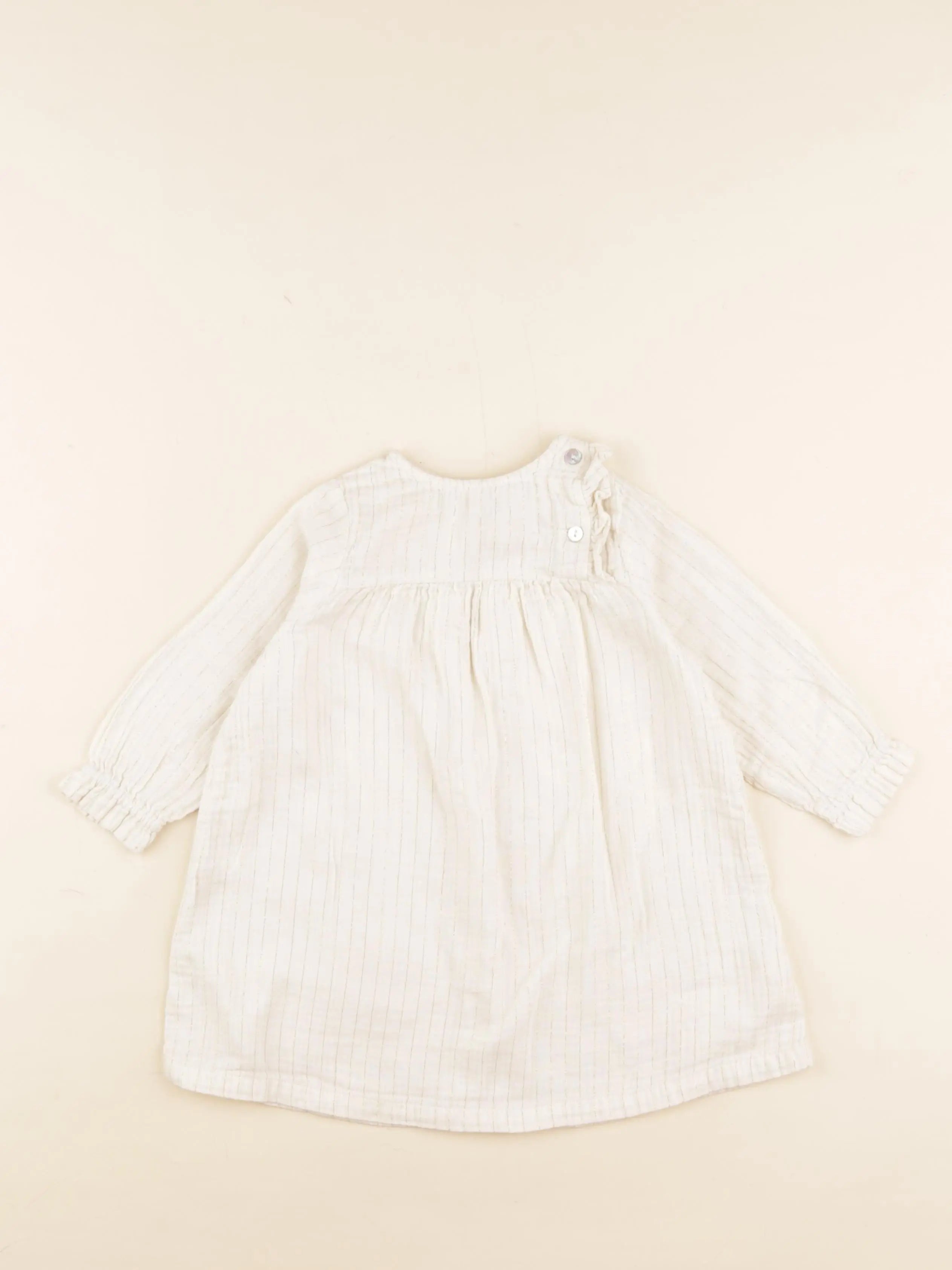 Bonton - robe beige, or - 18 mois