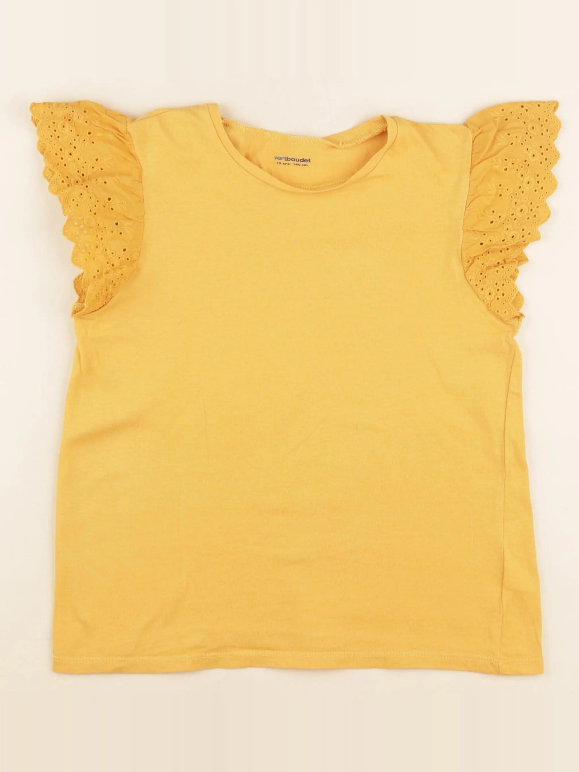 Vertbaudet - tee-shirt jaune - 10 ans