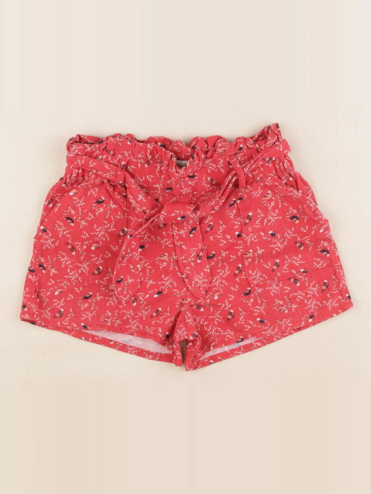 Vertbaudet - short rouge - 8 ans