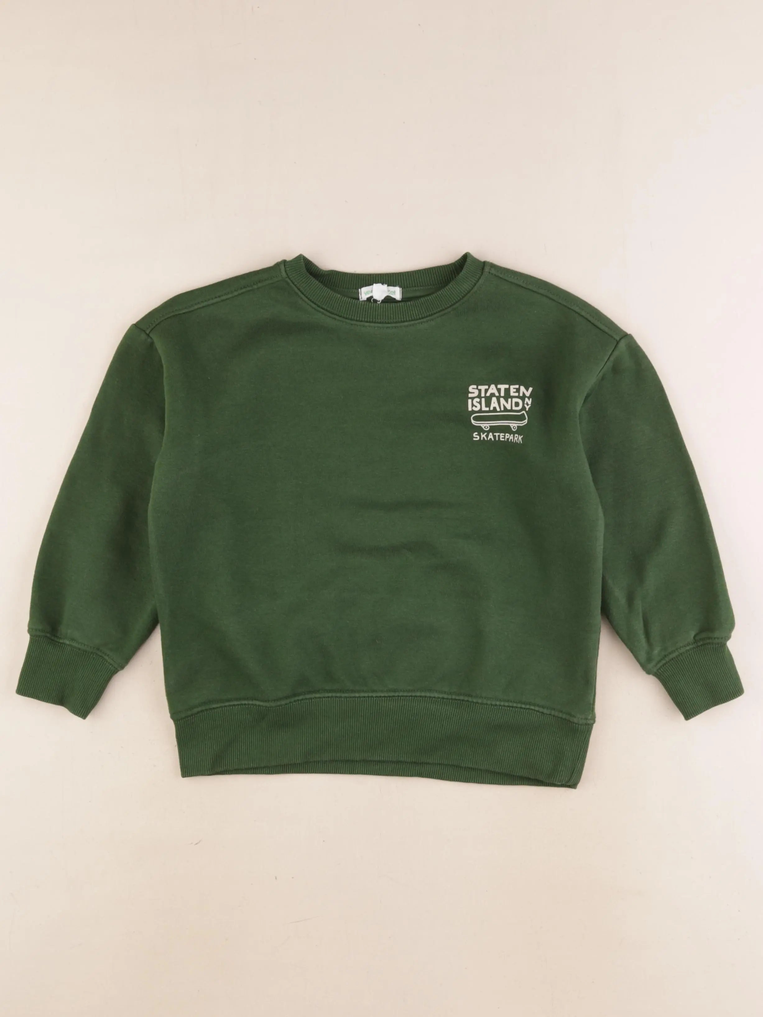 Vertbaudet - sweat vert - 6 ans