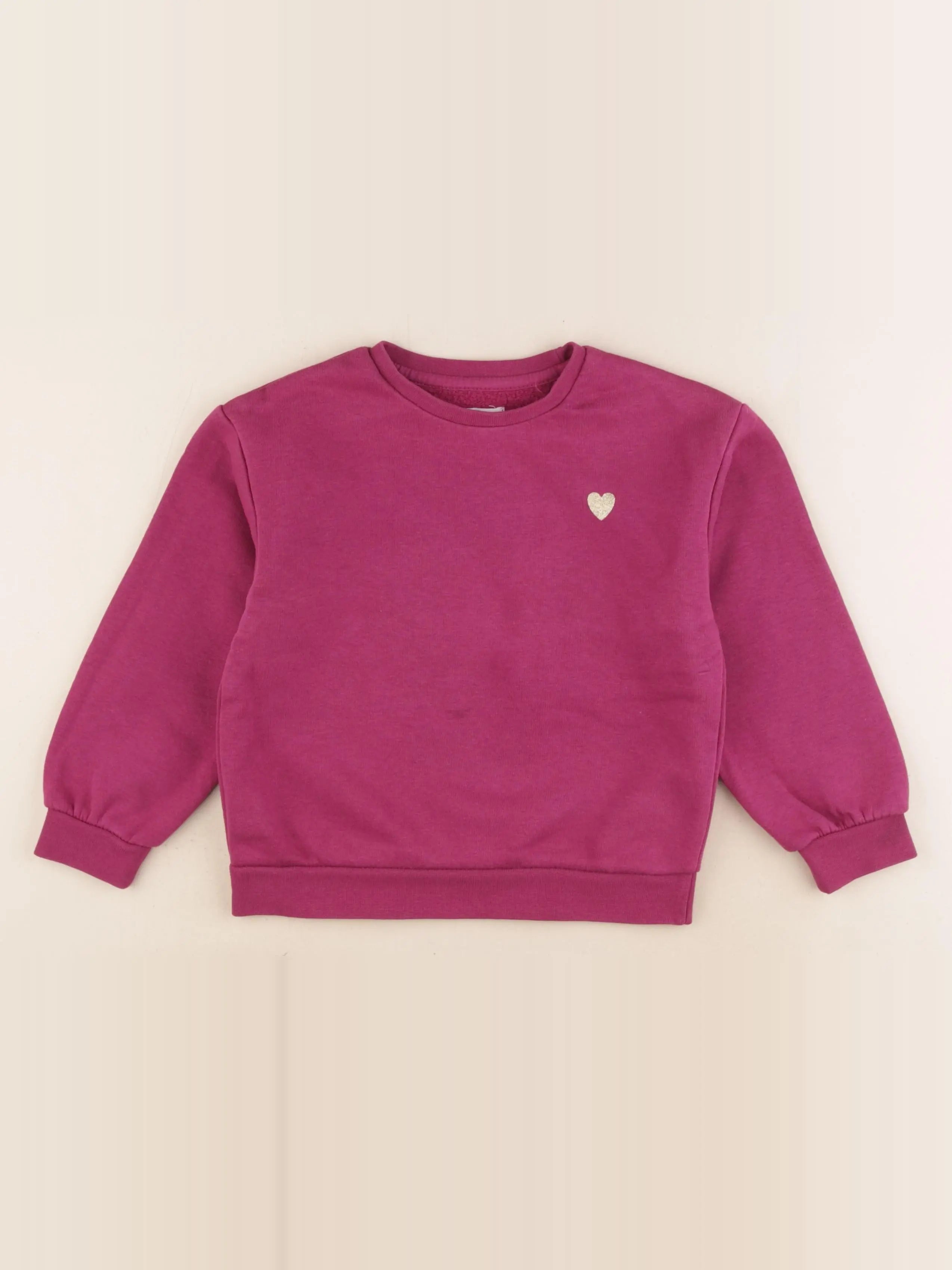 Vertbaudet - sweat violet - 6 ans