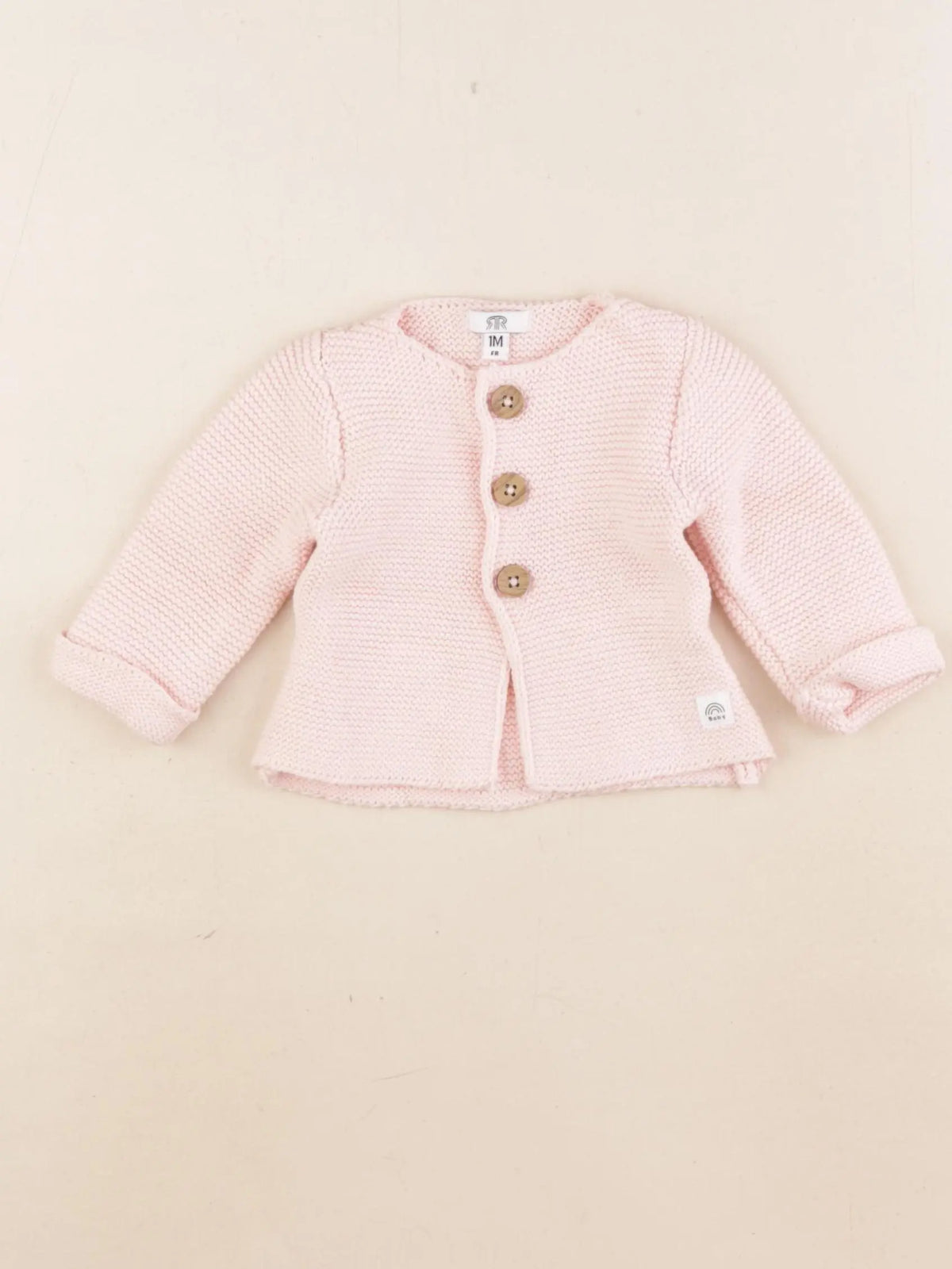 La Redoute - gilet rose - 1 mois