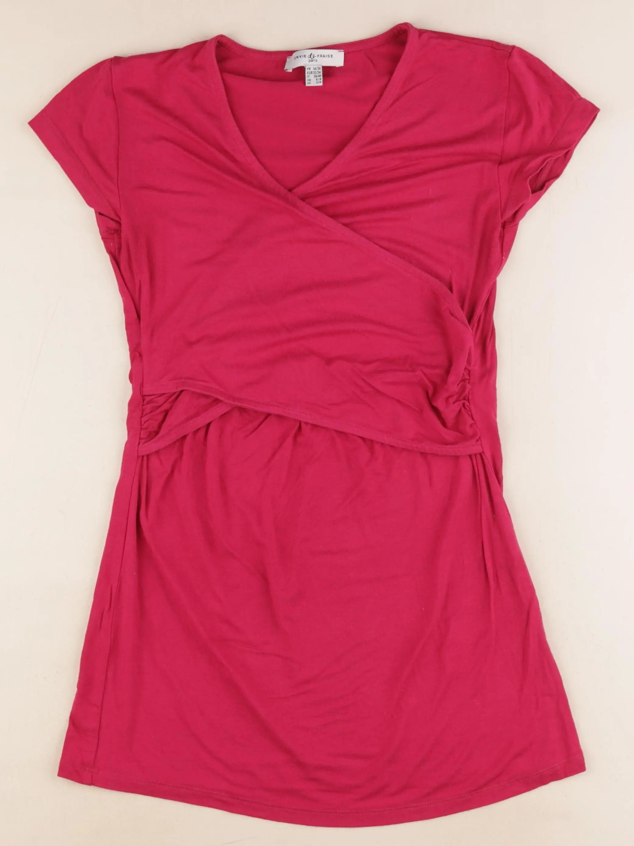 Envie de fraise - tee-shirt allaitement, grossesse rose - 34 à 36