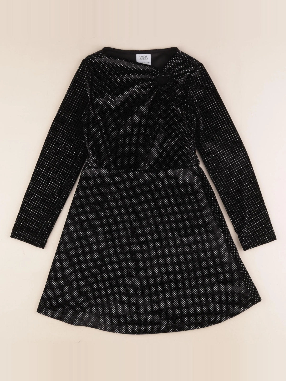Zara - robe noir, argent - 7 ans