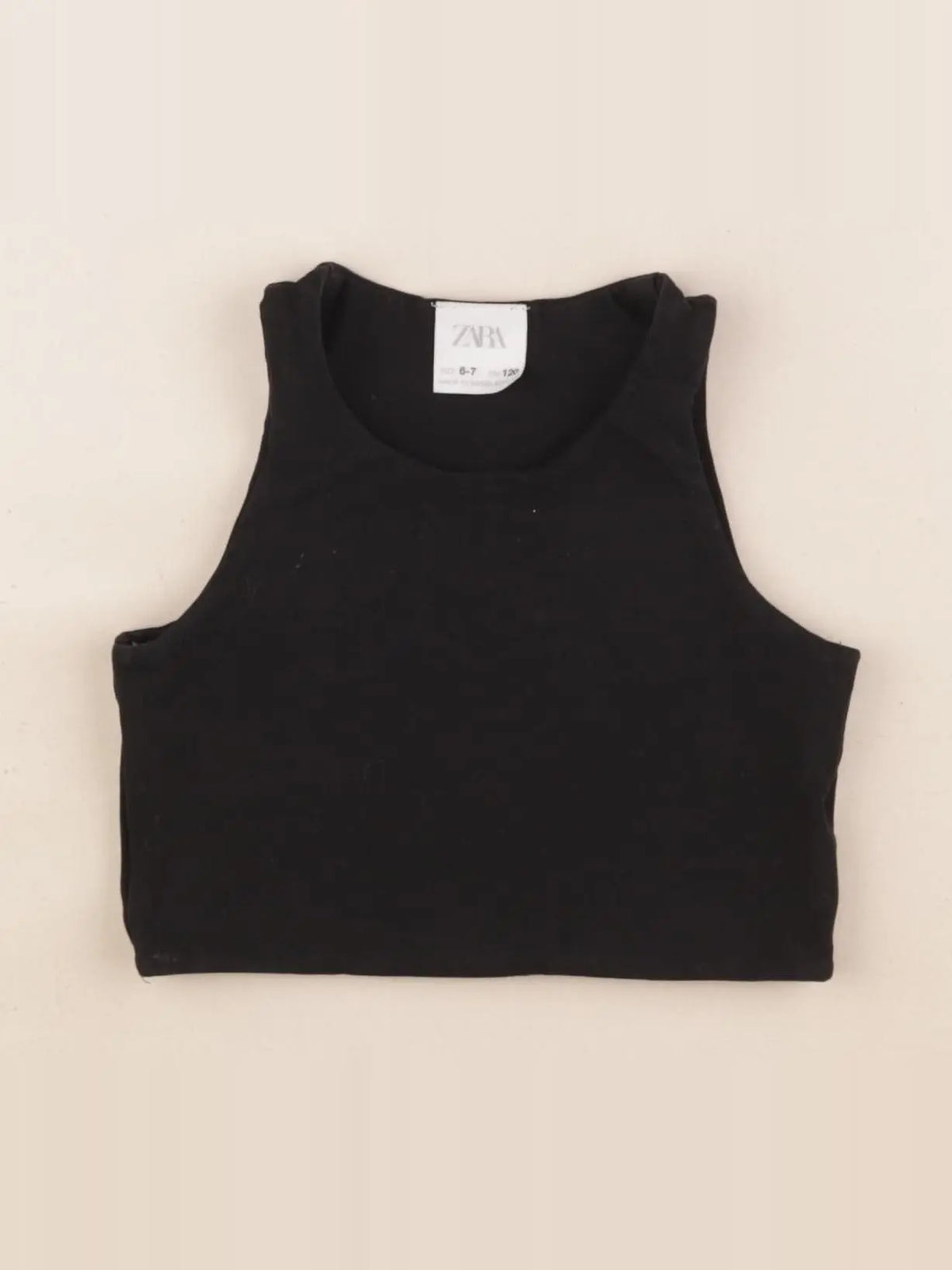 Zara - crop-top noir - 6/7 ans