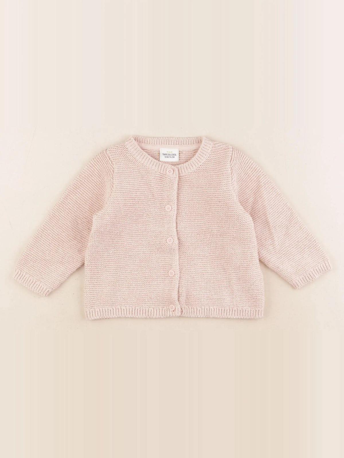 Tape à l'oeil - gilet rose, or - 12 mois