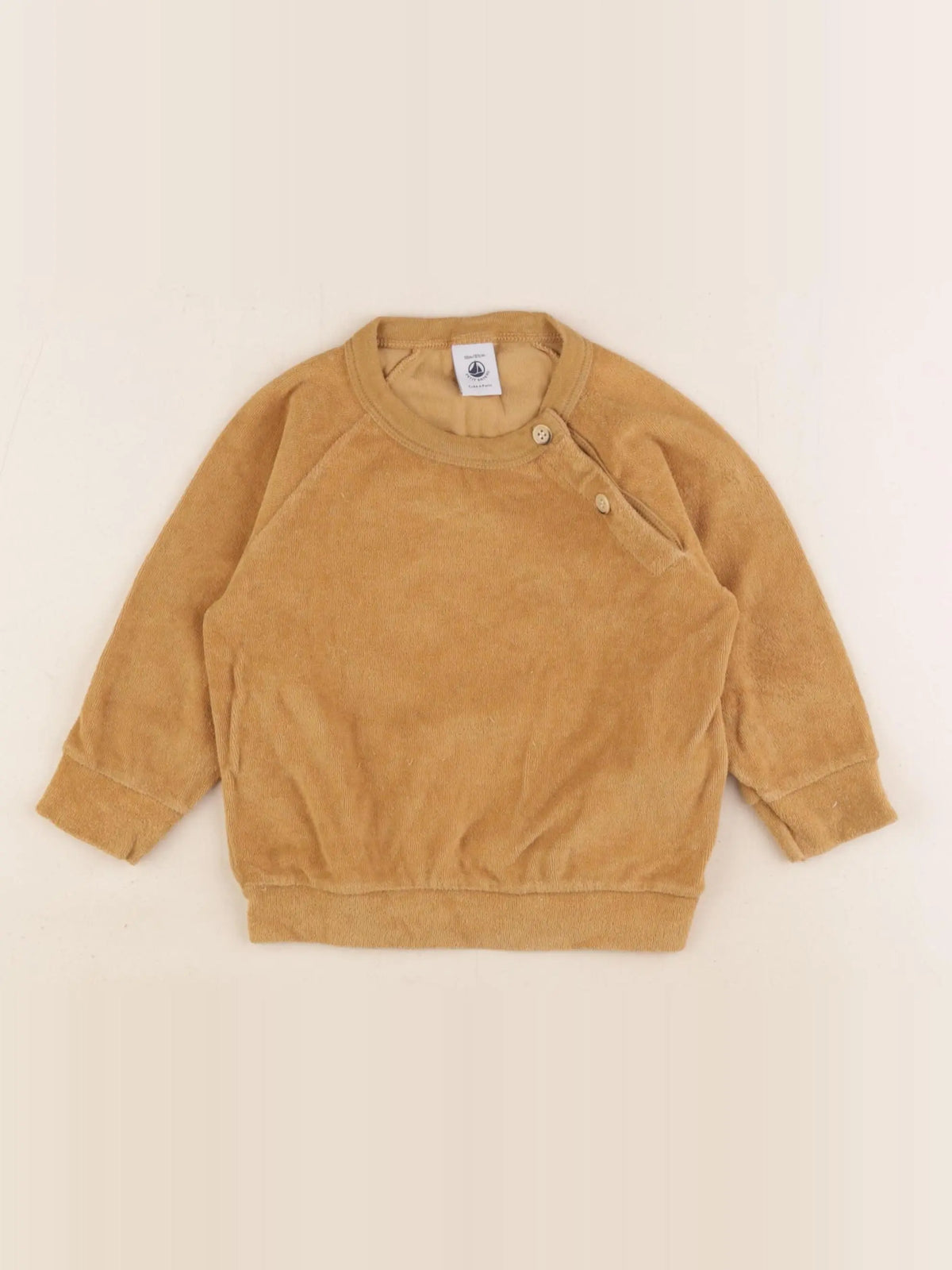Petit Bateau - sweat marron - 18 mois