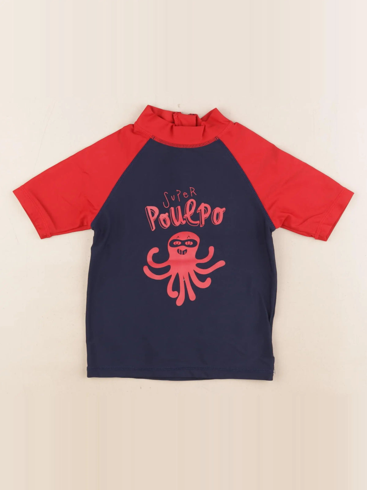 Vertbaudet - tee-shirt de bain bleu, rouge - 5 ans