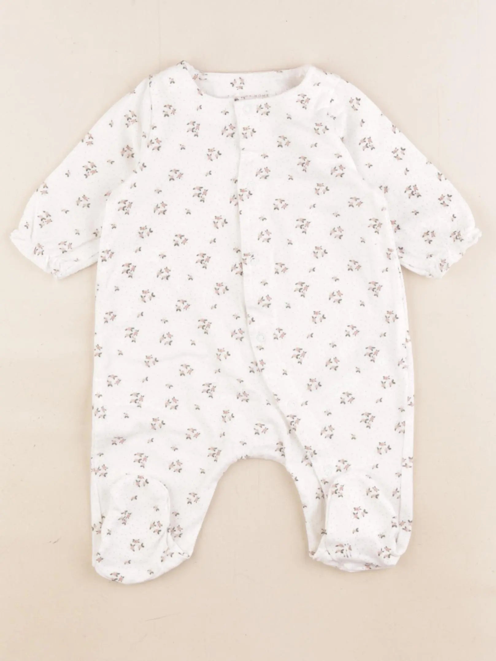 Zara - pyjama coton blanc - 1/3 mois