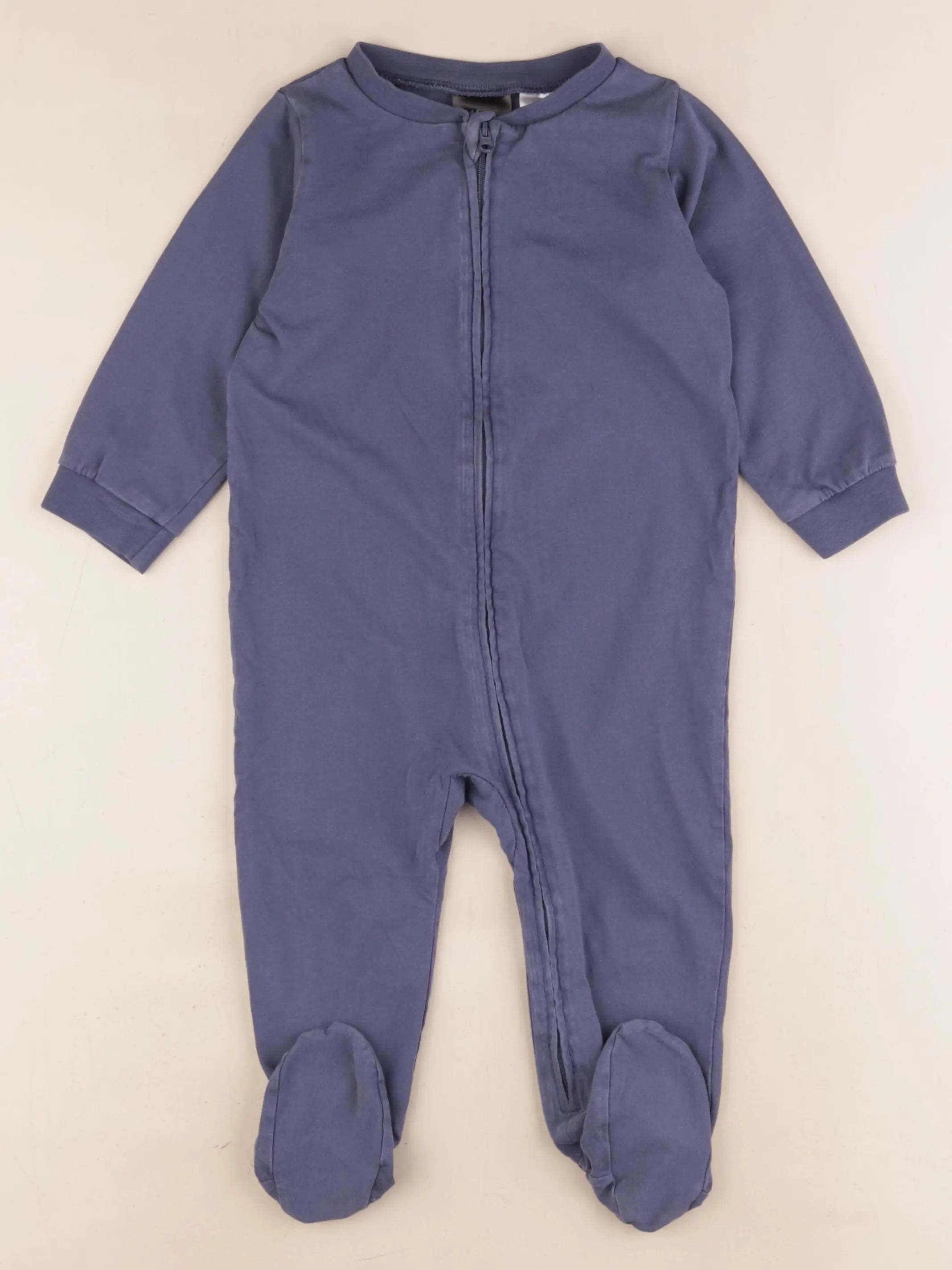 H&M - pyjama coton bleu - 12/18 mois