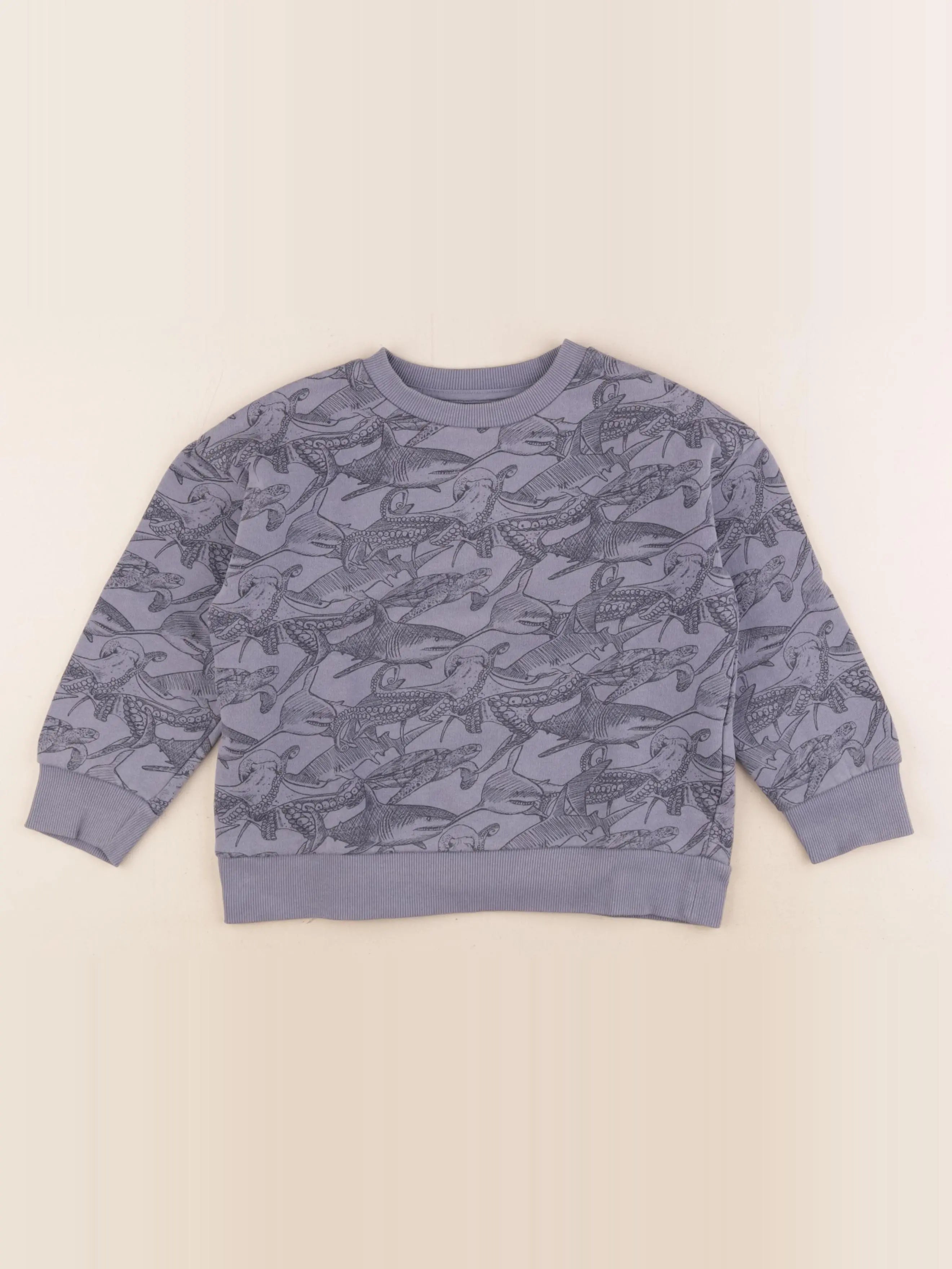 Vertbaudet - sweat bleu - 6 ans