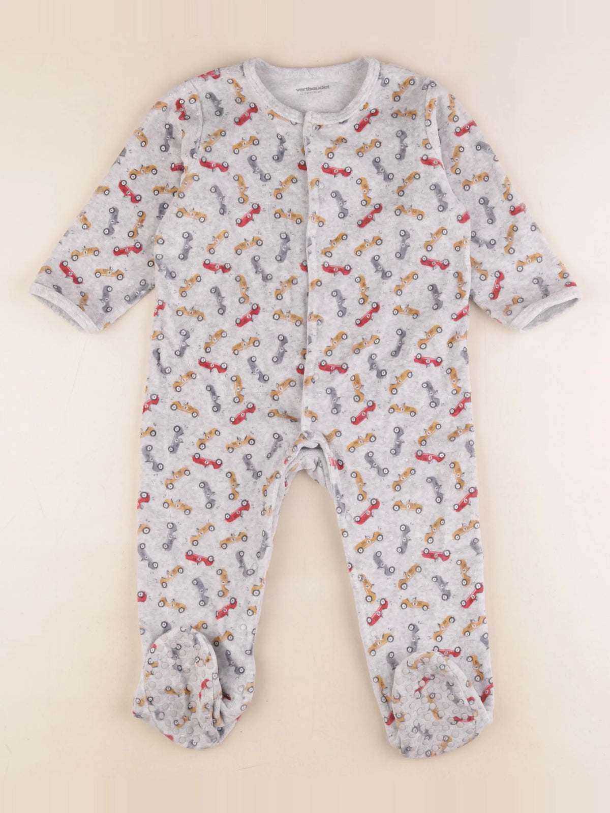 Vertbaudet - pyjama velours gris - 2 ans