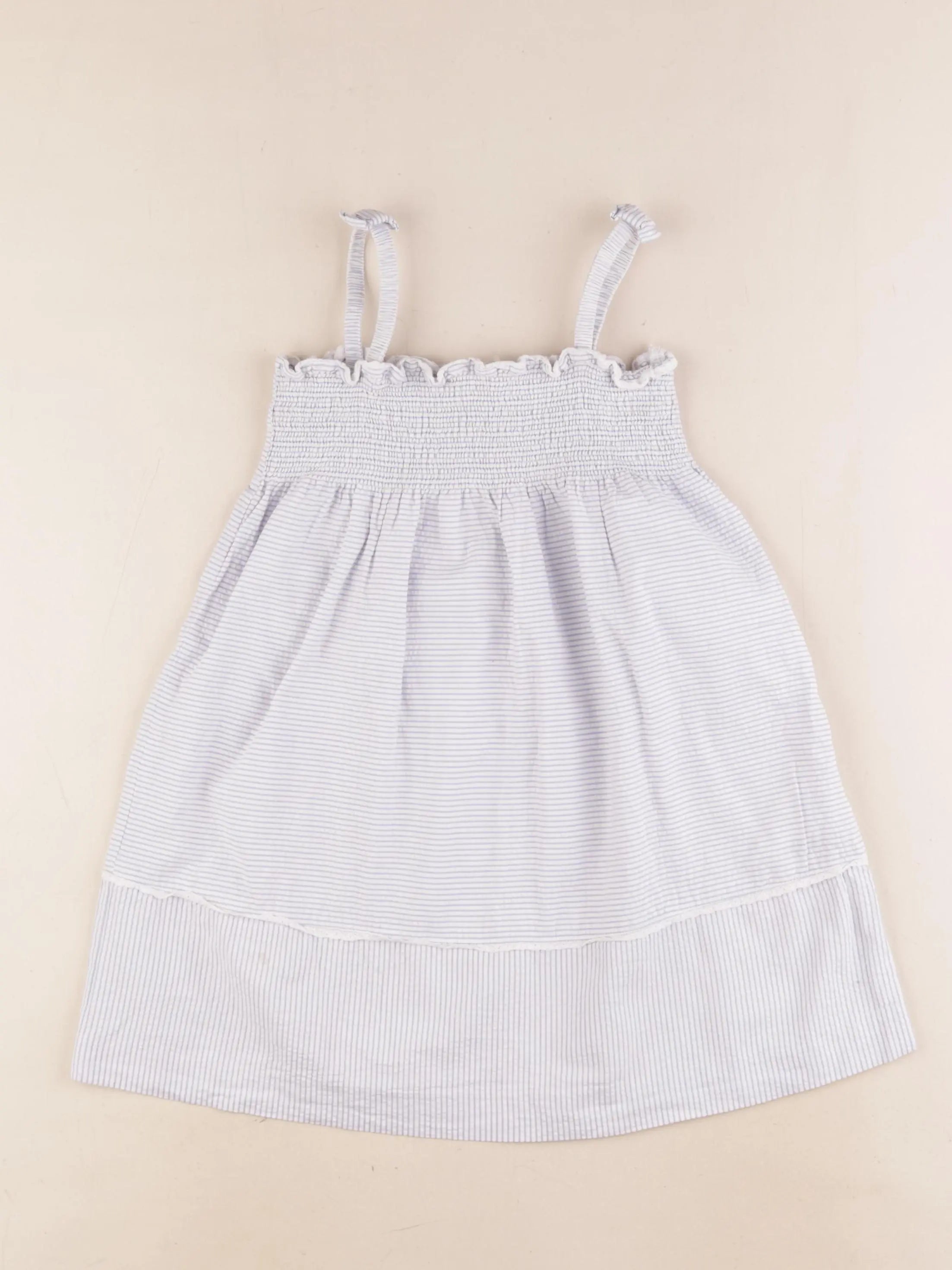 Cyrillus - robe blanc, bleu - 36 mois