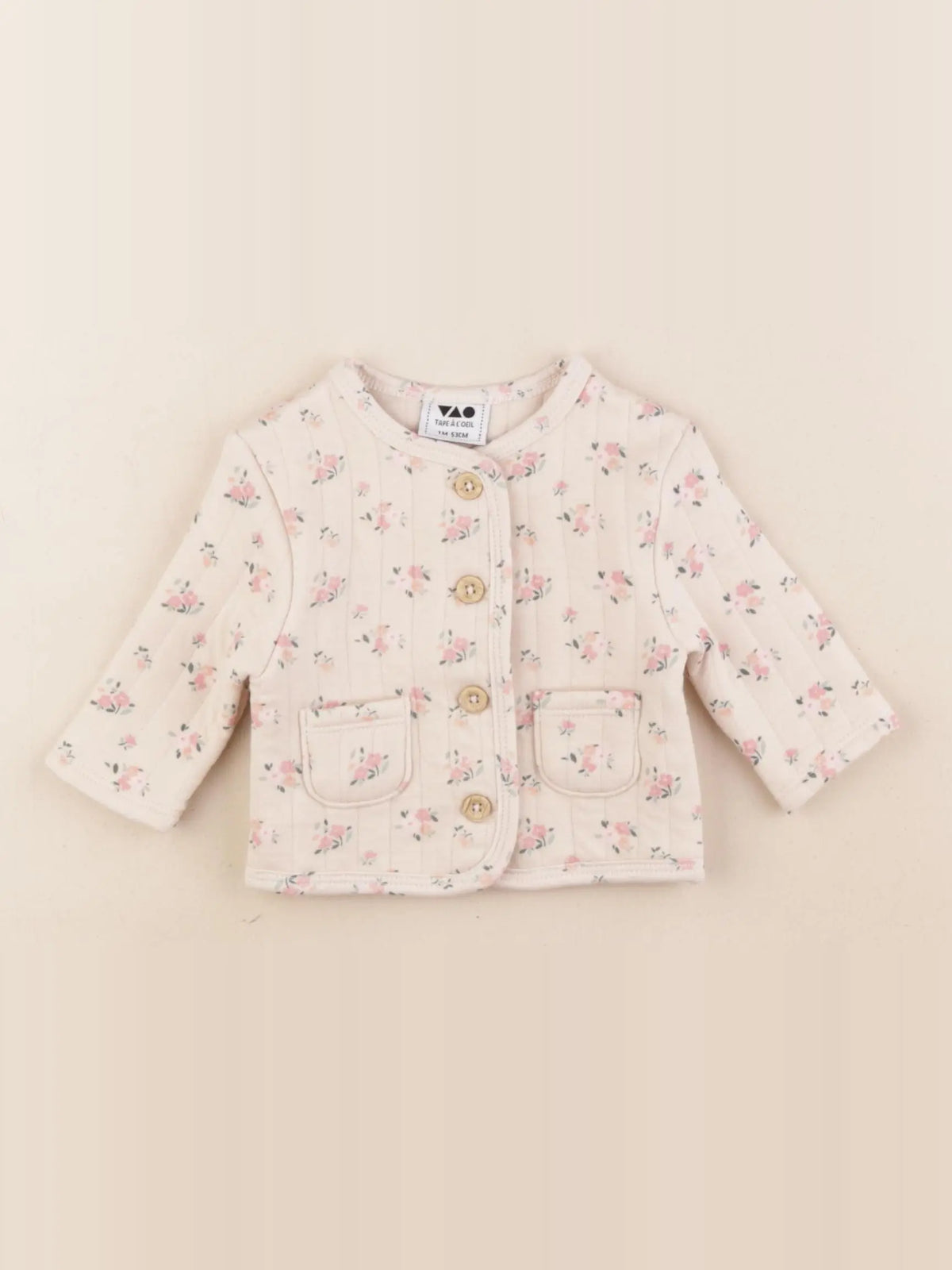 Tape à l'oeil - gilet beige - 1 mois