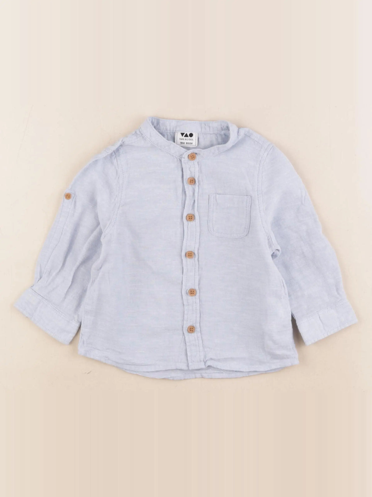 Tape à l'oeil - chemise bleu - 18 mois
