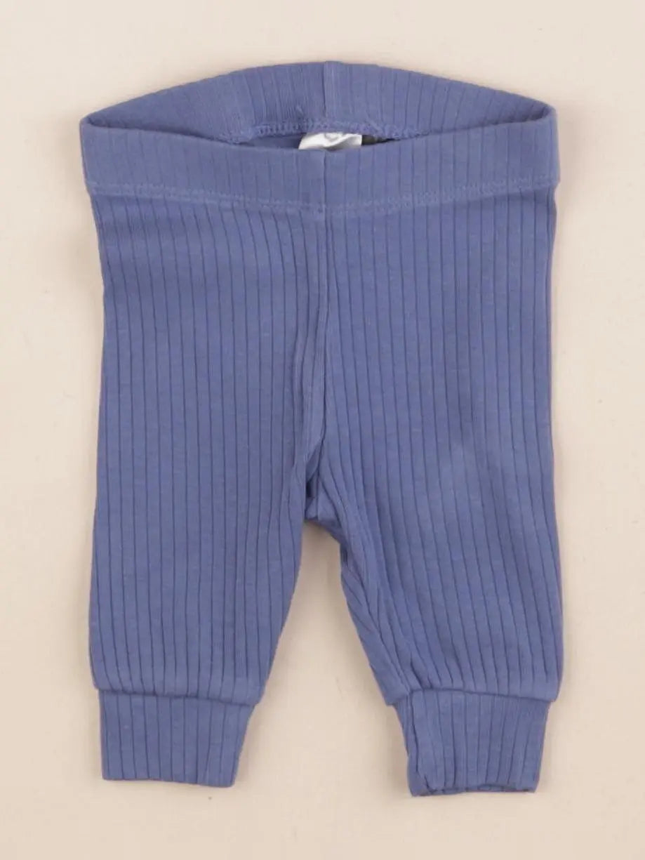 H&M - legging bleu - 0/1 mois