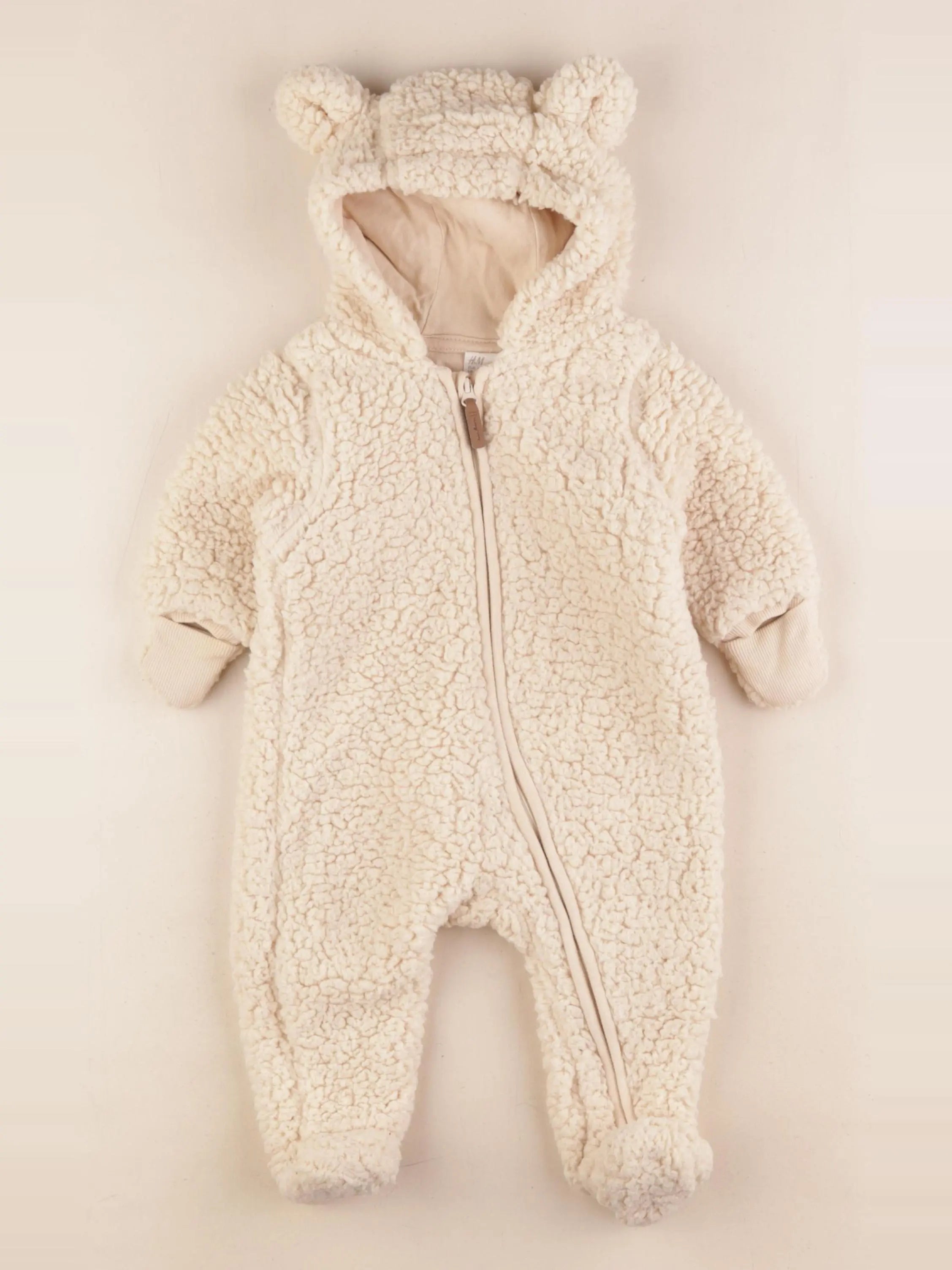 H&M - combi-pilote beige - 2/4 mois