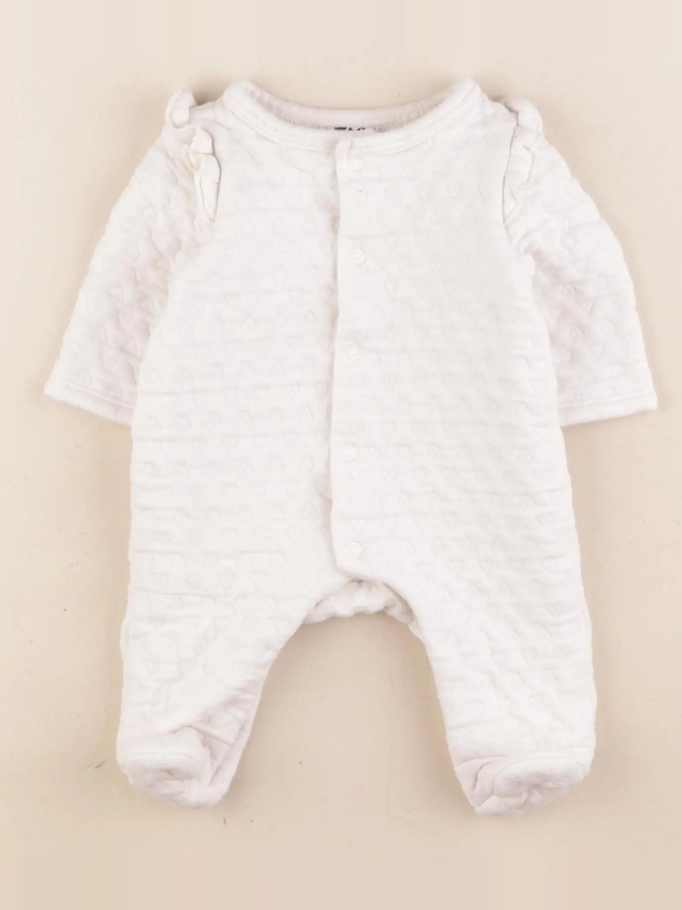 Tape à l'oeil - pyjama coton blanc - 1 mois
