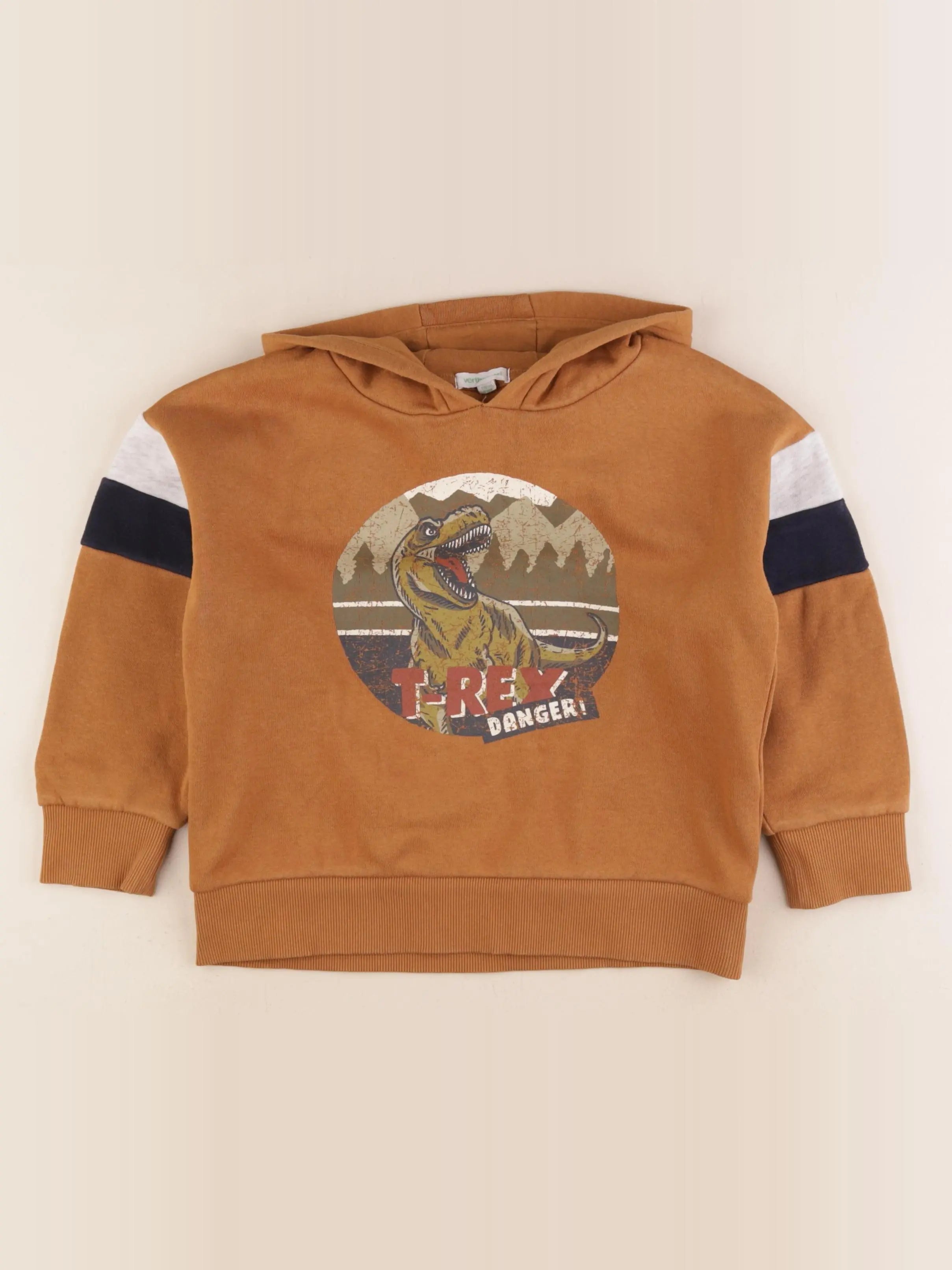 Vertbaudet - sweat marron - 6 ans