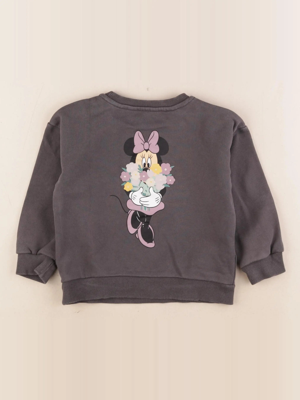 Mango - sweat imprimé au dos gris - 2/3 ans