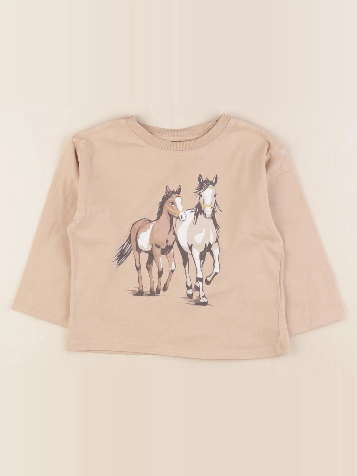H&M - tee-shirt beige - 18/24 mois