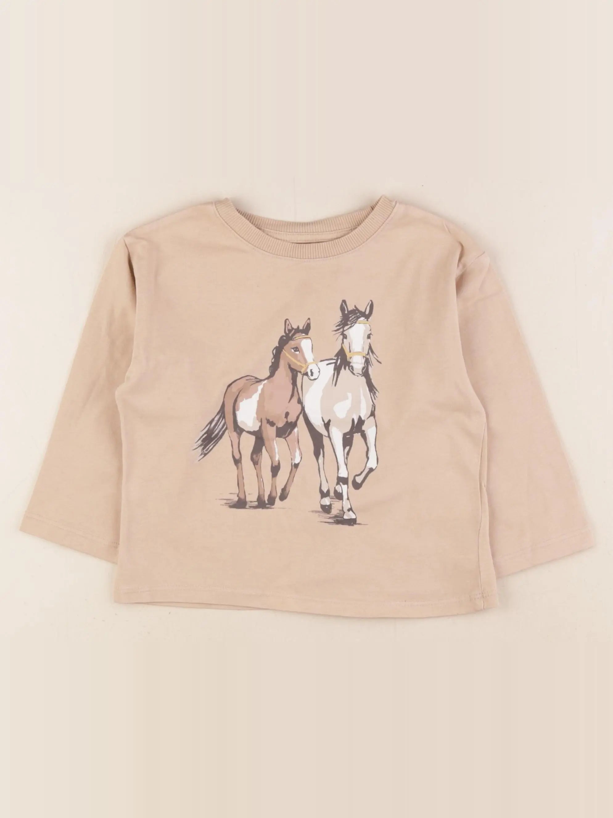 H&M - tee-shirt beige - 18/24 mois