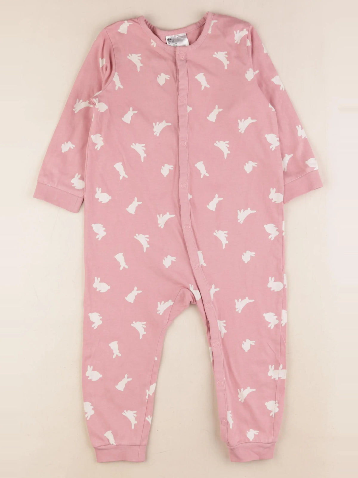H&M - pyjama coton rose - 18/24 mois