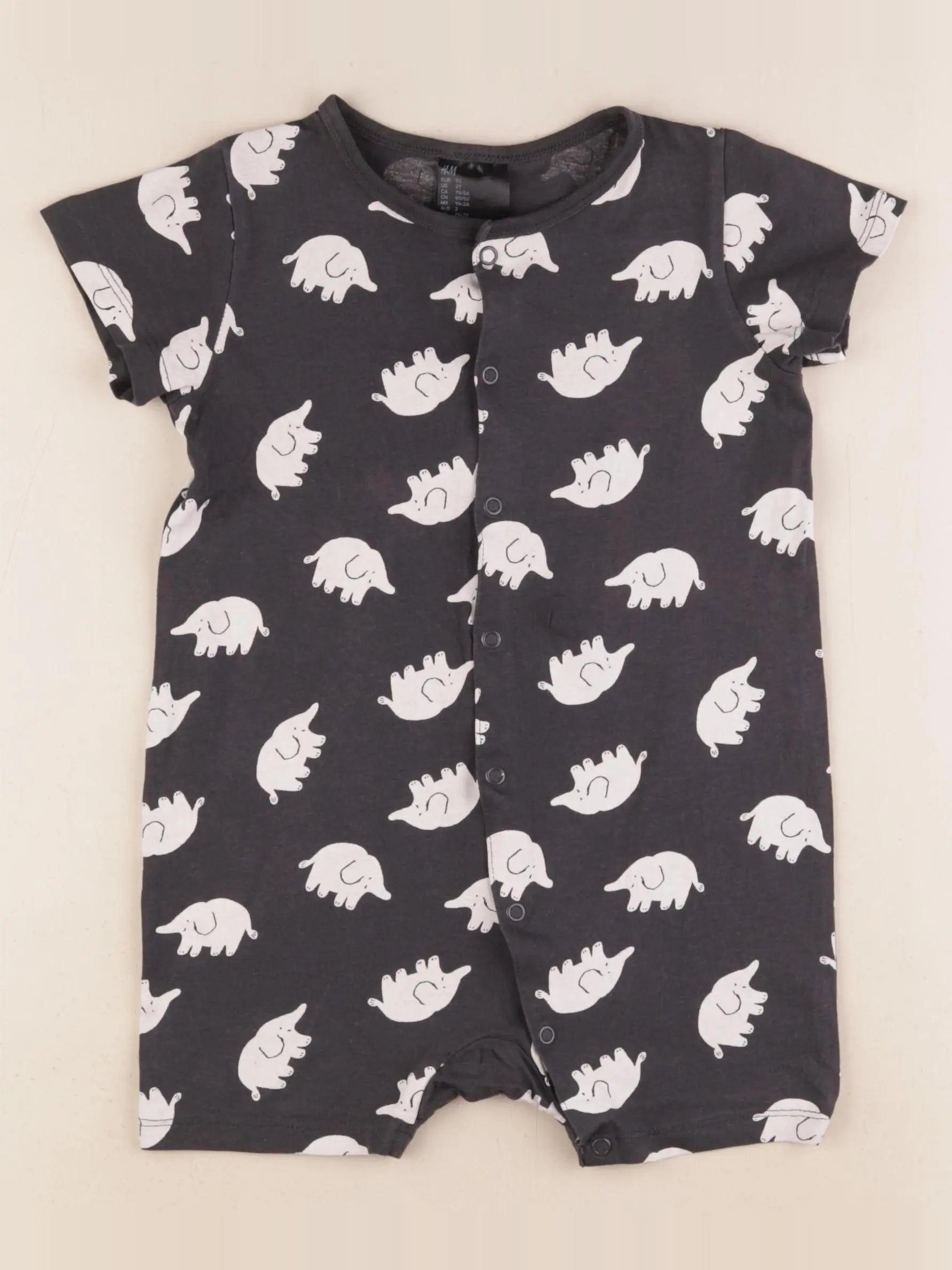 H&M - pyjama coton noir - 18/24 mois