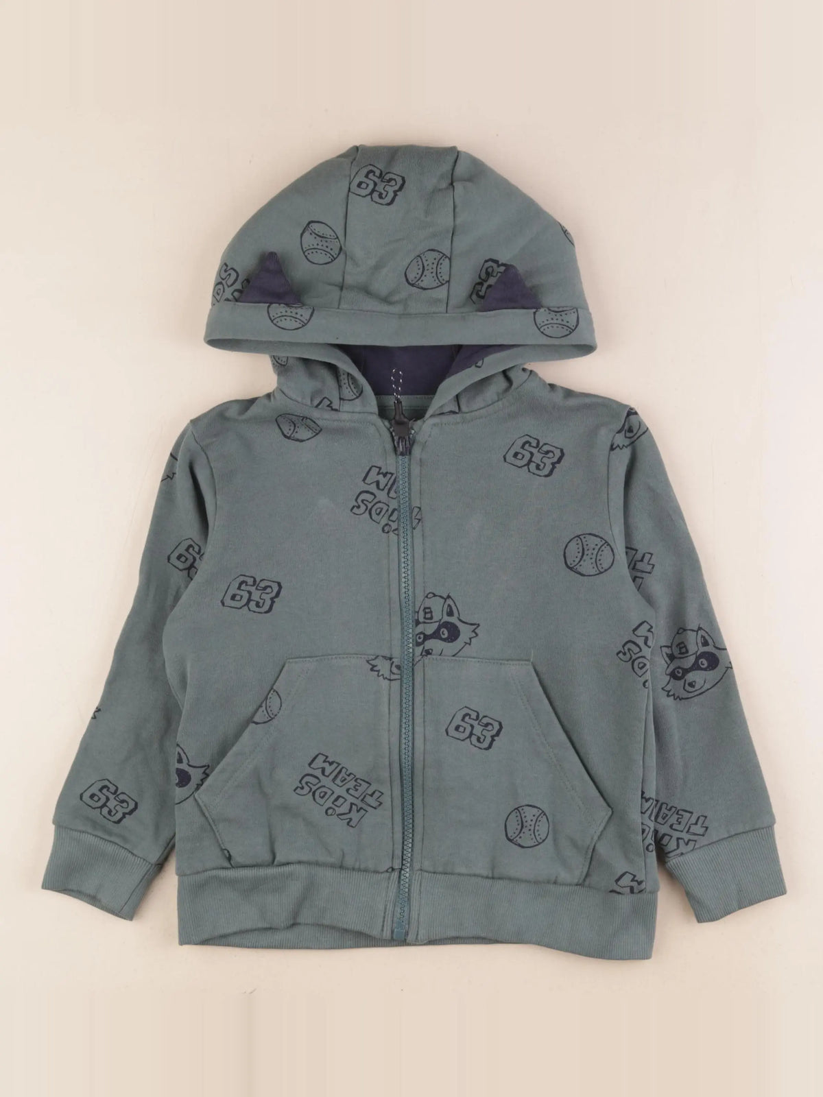 Vertbaudet - sweat vert - 5 ans