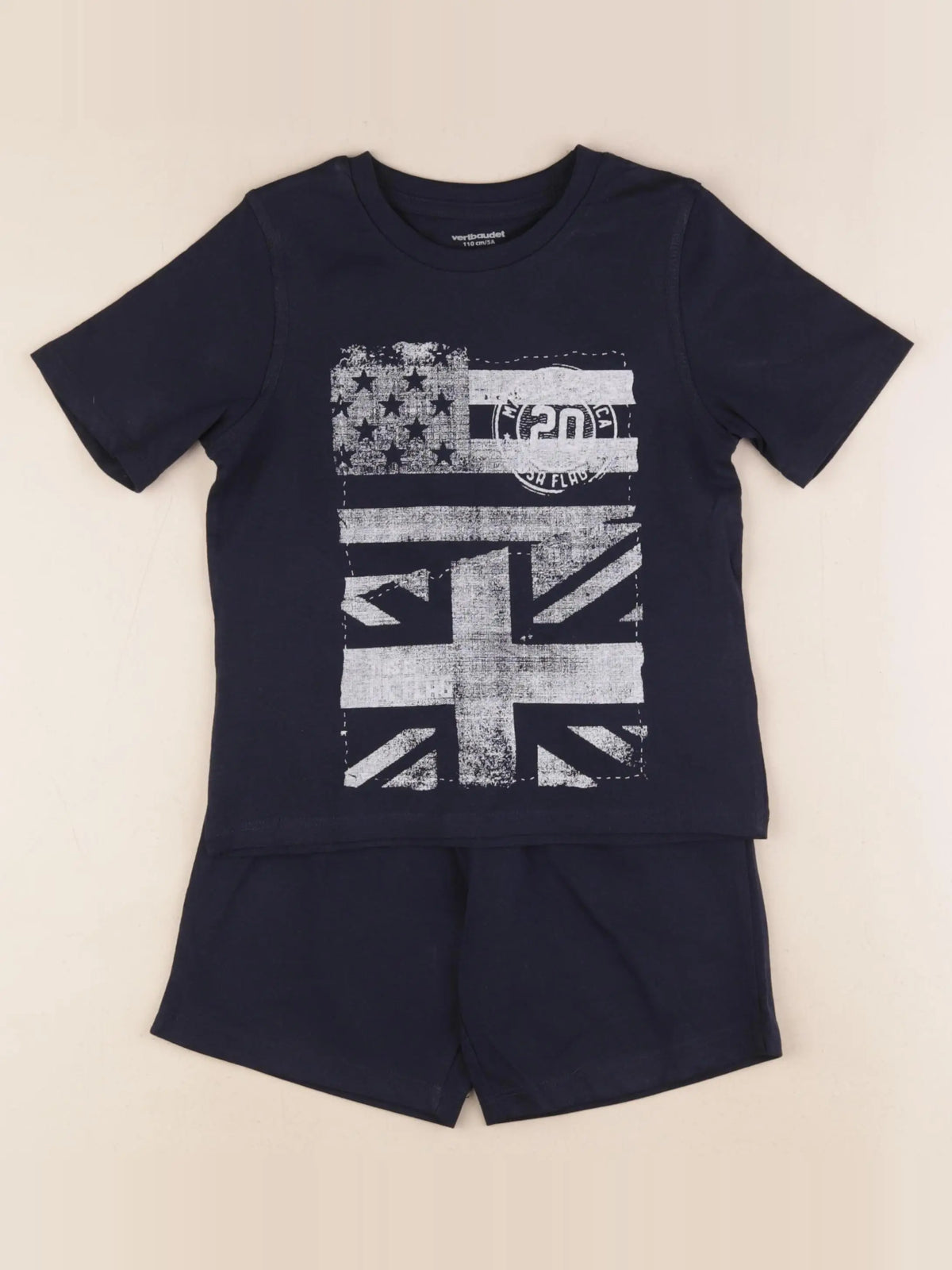 Vertbaudet - pyjama coton bleu - 8 ans